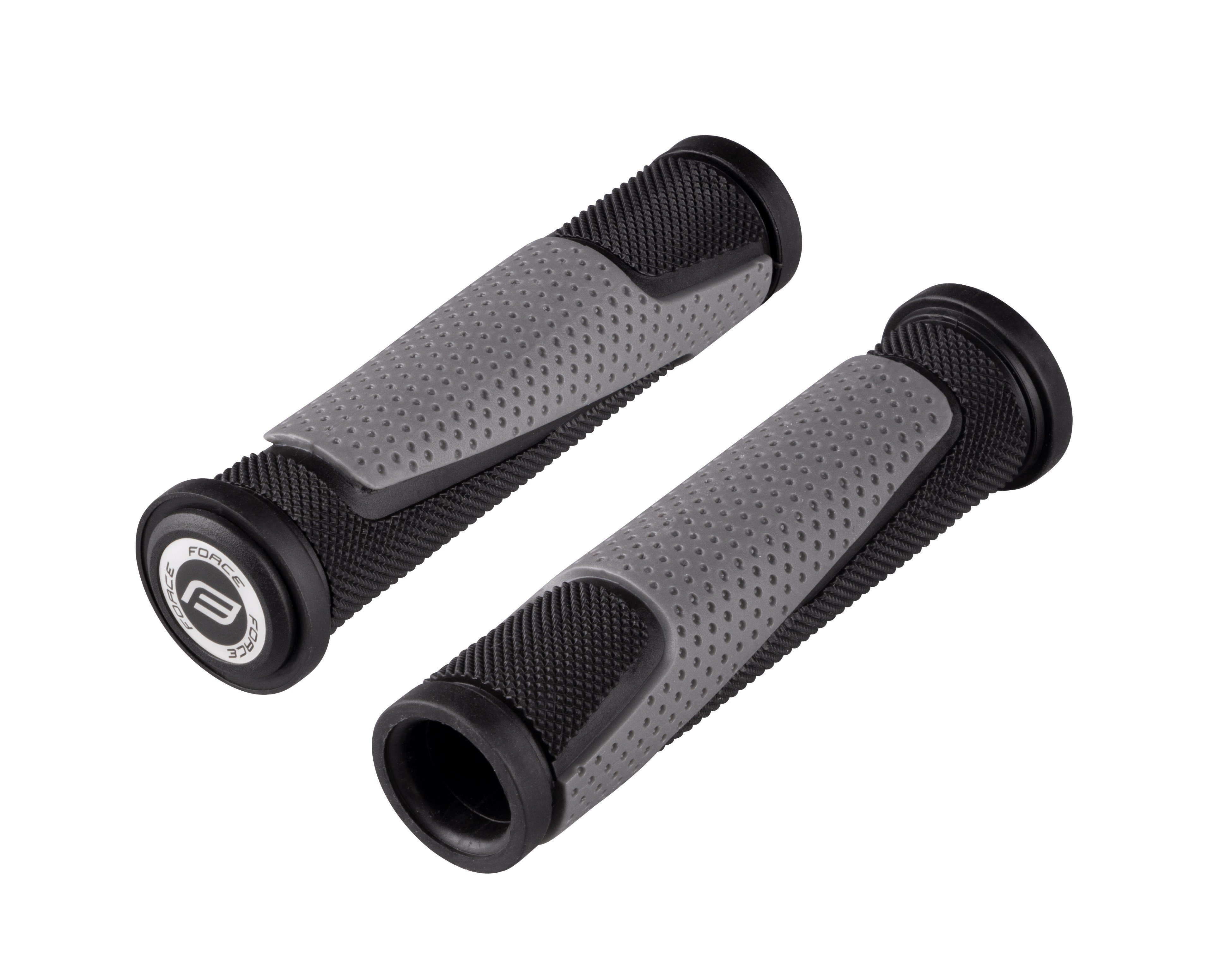 Fahrradlenkergriff Griffe FORCE ROSS, schwarz-grau, verpackt