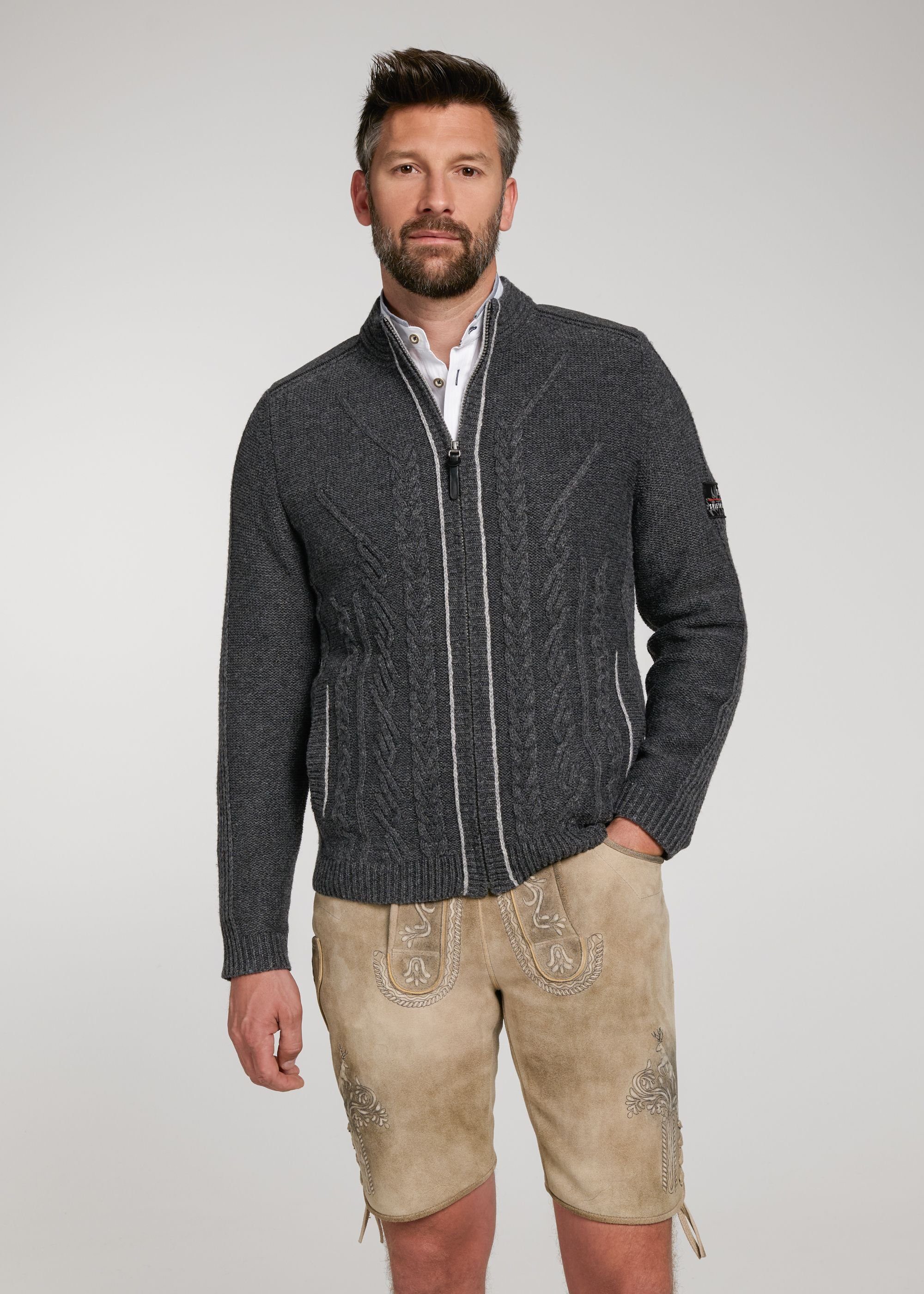 Spieth & Wensky Trachtenstrickjacke Wadim mit Strickmuster (1-tlg)