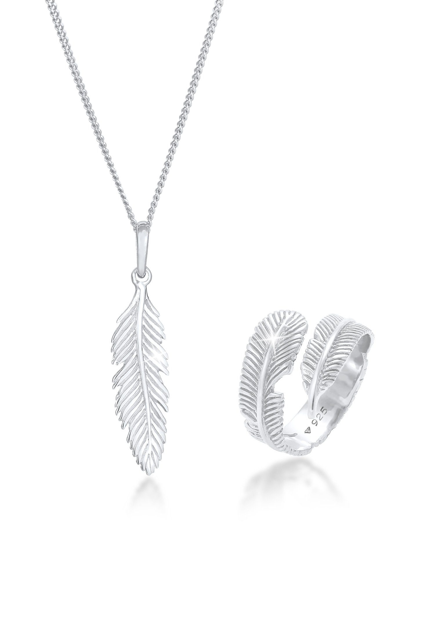 Elli Schmuckset Feder Boho Festival 925 günstig online kaufen