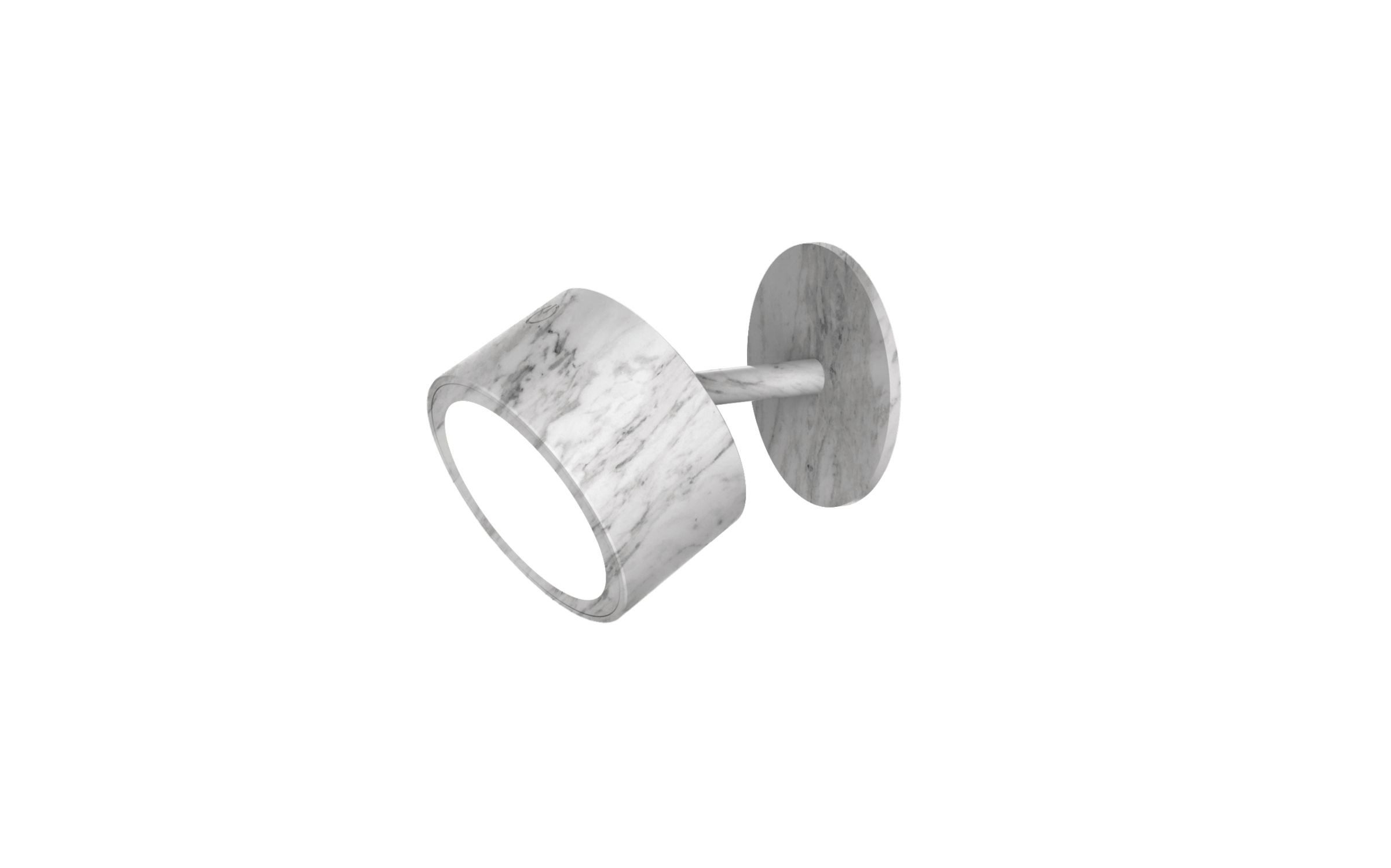 Licht-Erlebnisse Wandstrahler RHEYDT, LED fest integriert, Warmweiß, LED Dimmer mit Touch Funktion verstellbar Marmor warmweiß 3000 K