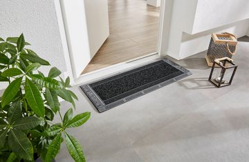 Fußmatte CenterClean XL, Home2Fashion, rechteckig, Höhe: 10 mm, schmale Schmutzfangmatte, strapazierfähig, In- und Outdoor geeignet