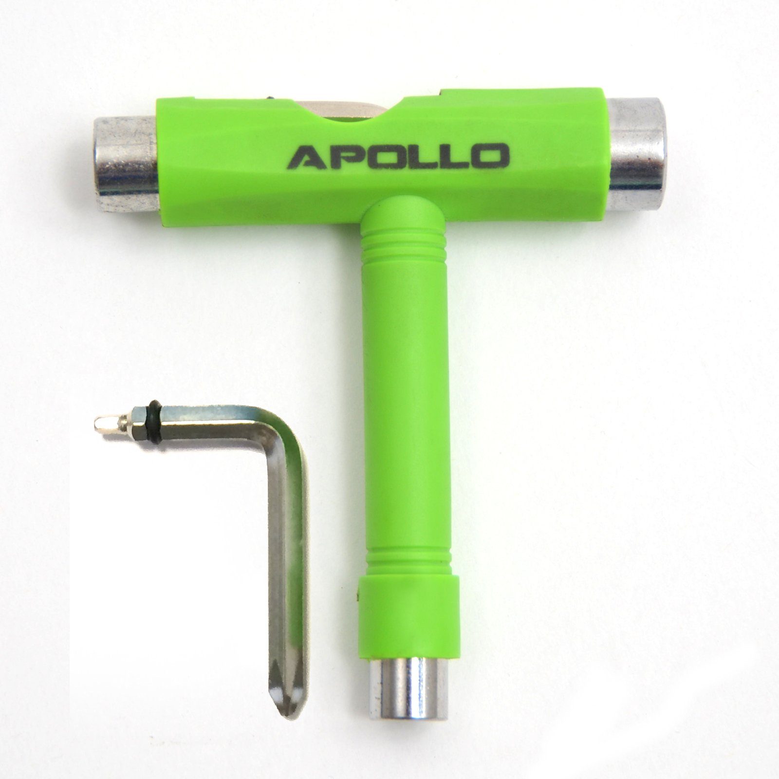 Apollo Skateboard T-Tool Schraubenschlüssel Grün Longboard Skateboard, Scooter, - Sechskantschlüssel, Multifunktions für All-In-One Tool