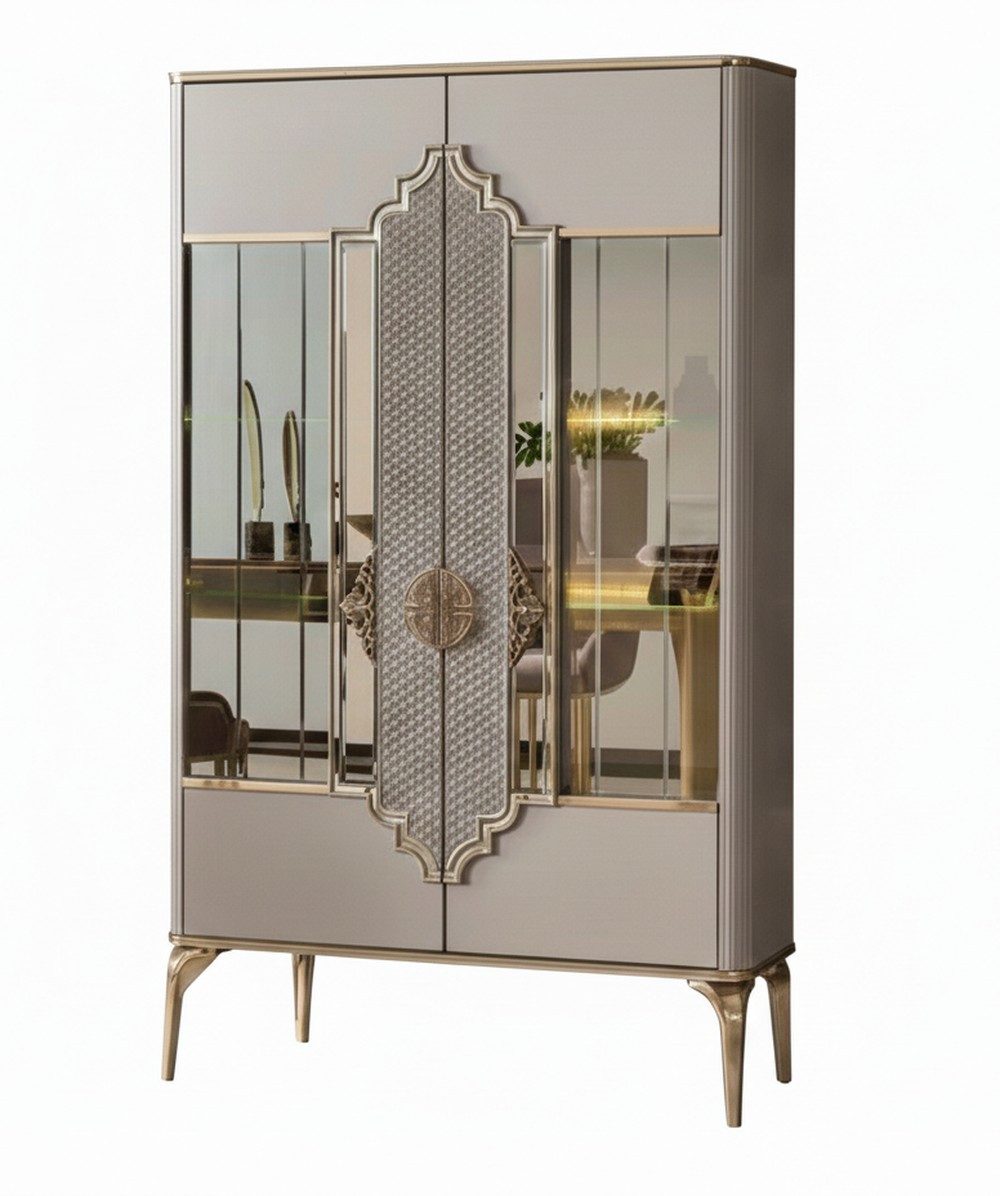 Vitrine Moderner Vitrinenschrank mit stilvoller Glasfront.