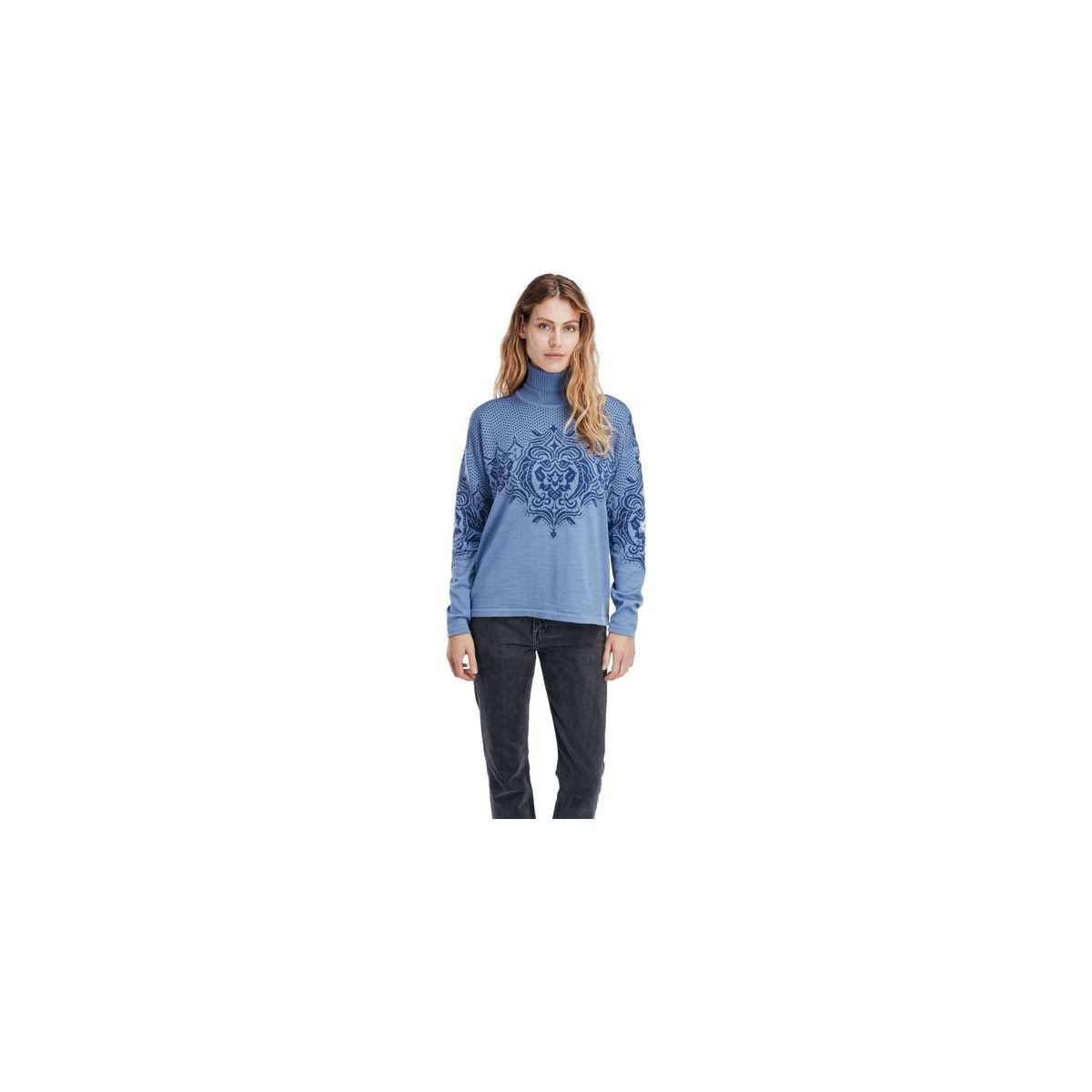 Dale of Norway Fleecepullover Rosendal Fem Sweater Eleganter Damenpullover aus 100% Merinowolle mit traditionellem