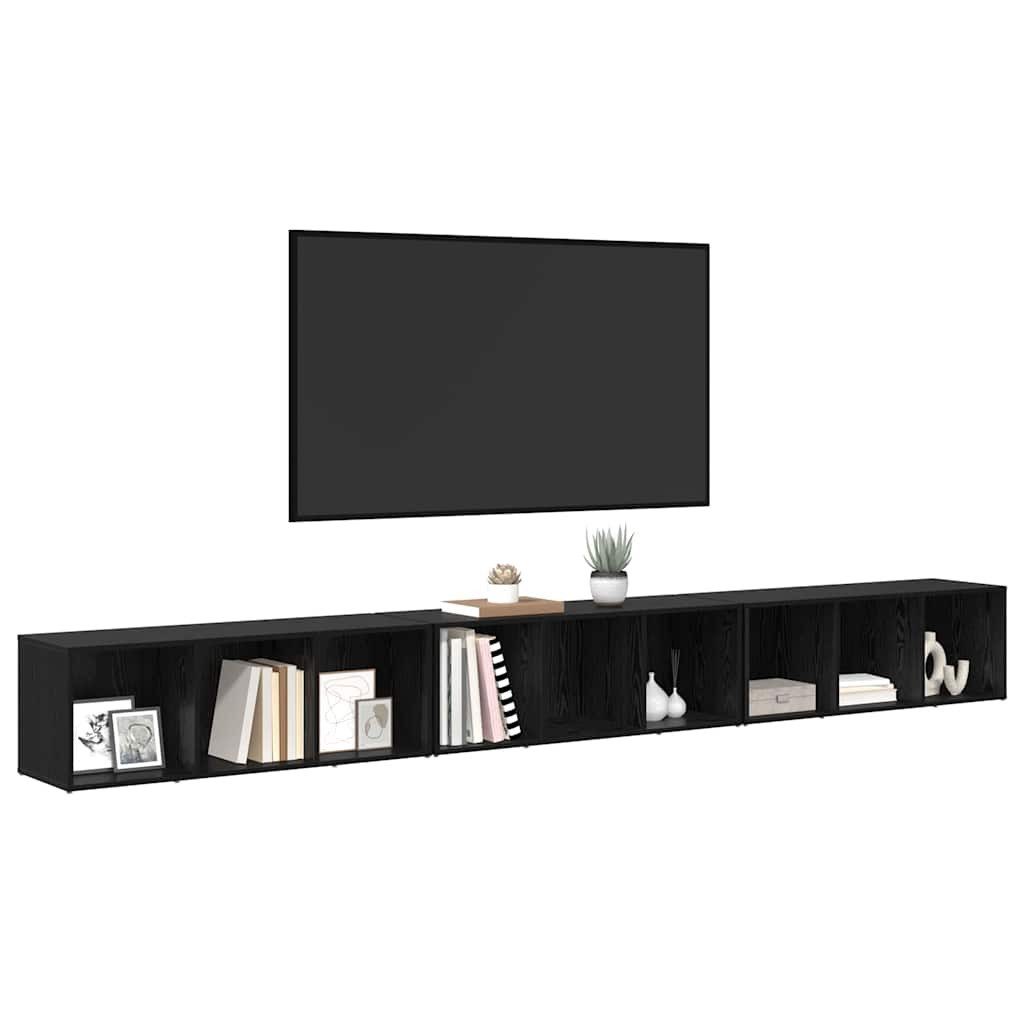 vidaXL TV-Schrank TV-Schränk 3 pcs Schwarz günstig online kaufen