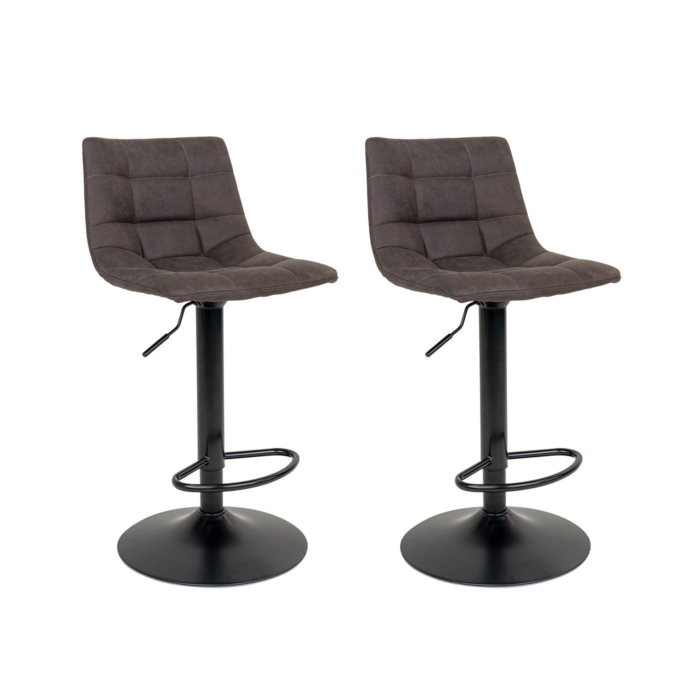 Barhocker 2er Set Middelfart Barhocker dunkelgrau.