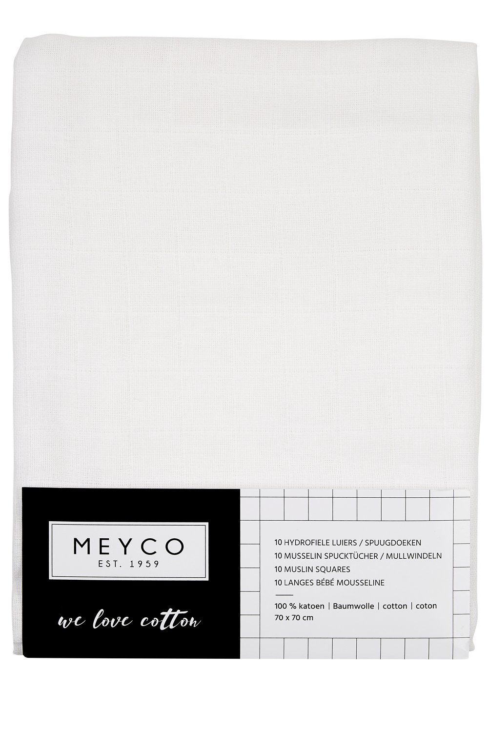 70x70cm (10-St), Uni Meyco Baby Stoffwindeln White