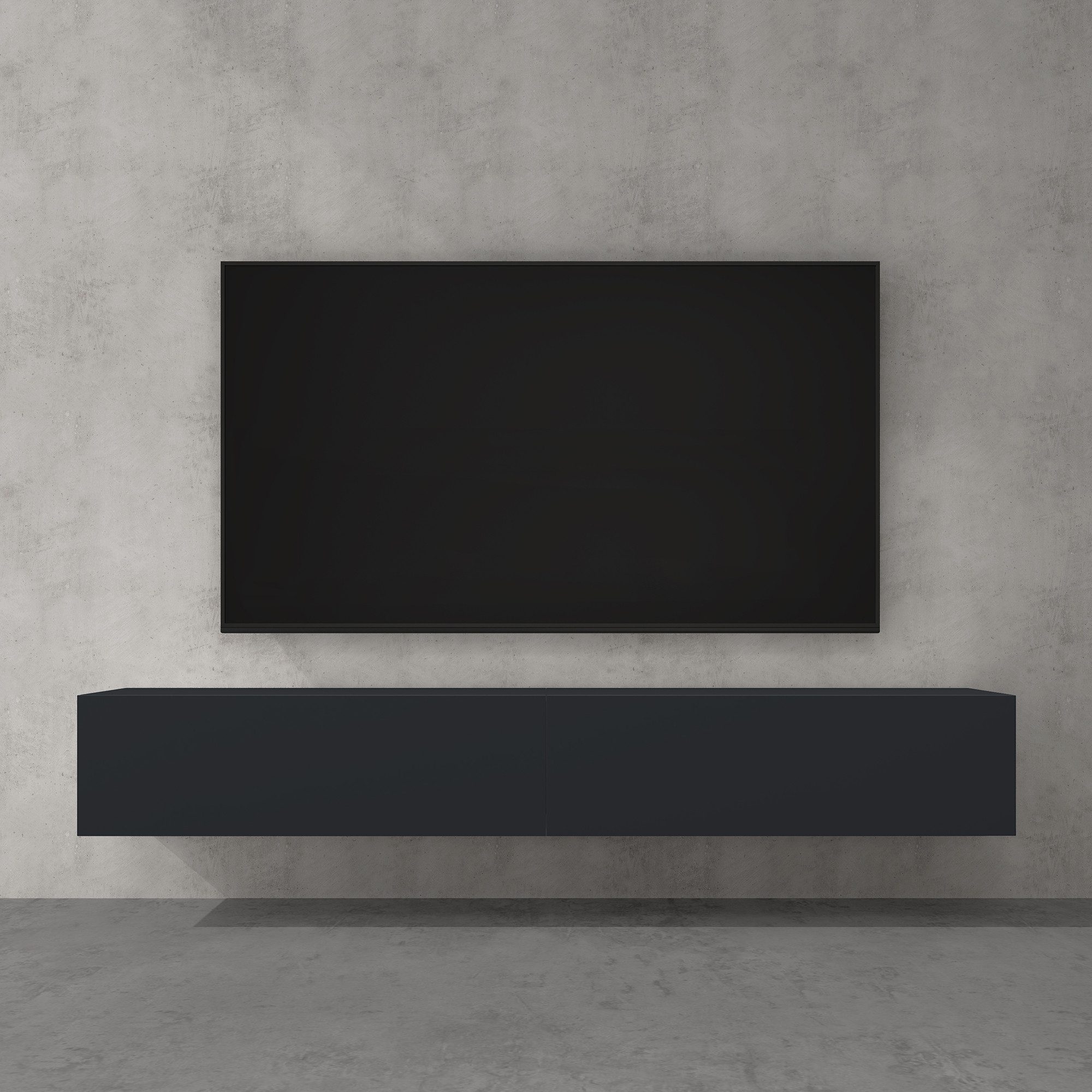 doporro TV-Board TV-schrank Fernsehschrank Low-Board TV-Tisch Wand-hängend F02