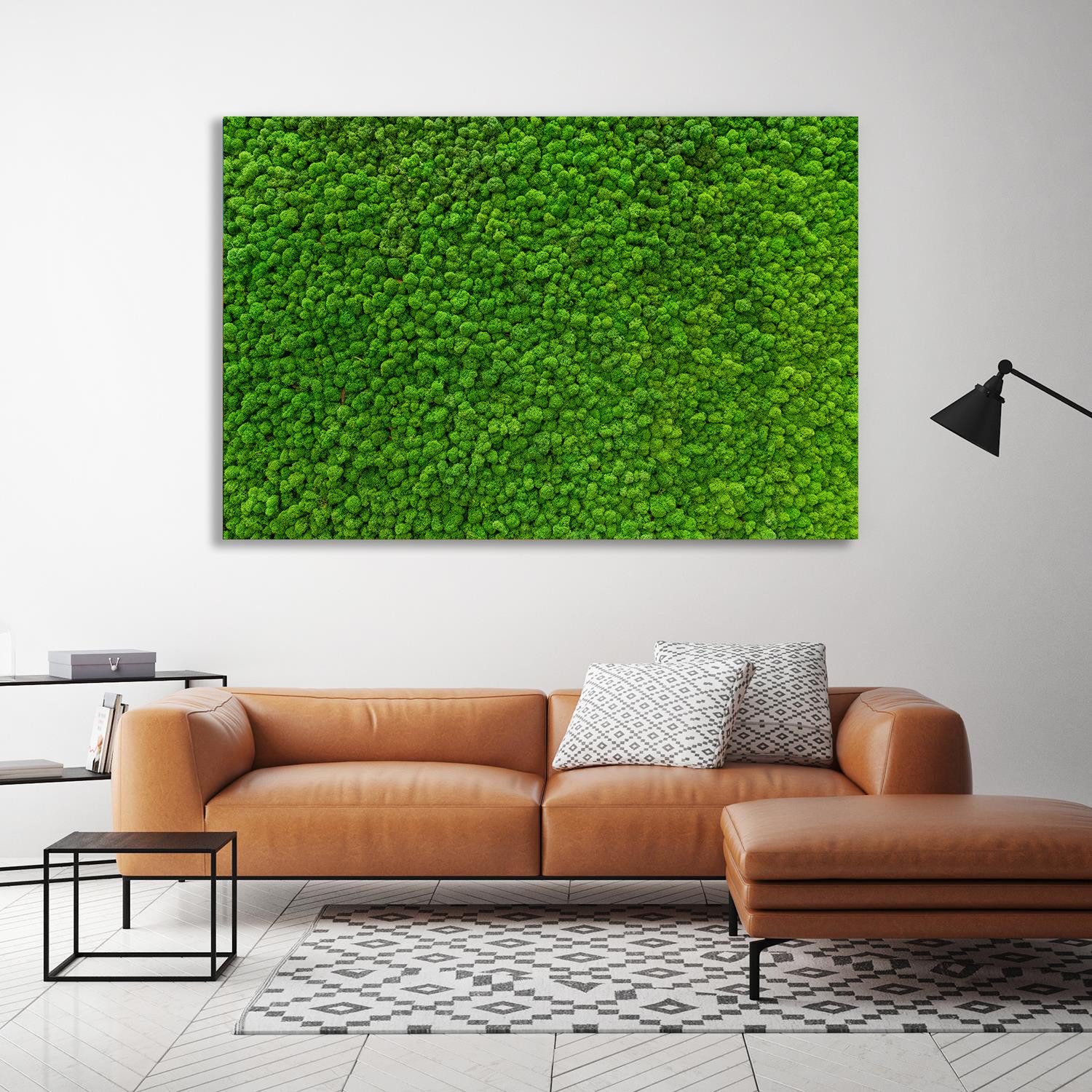 queence XXL-Wandbild Akustikbild Moos Moosbild, Blätter, Blätterbilder, Moos, Natur (1 St), Einfache Akustiklösung ohne Baumaßnahme, Schalldämmung, Paneele