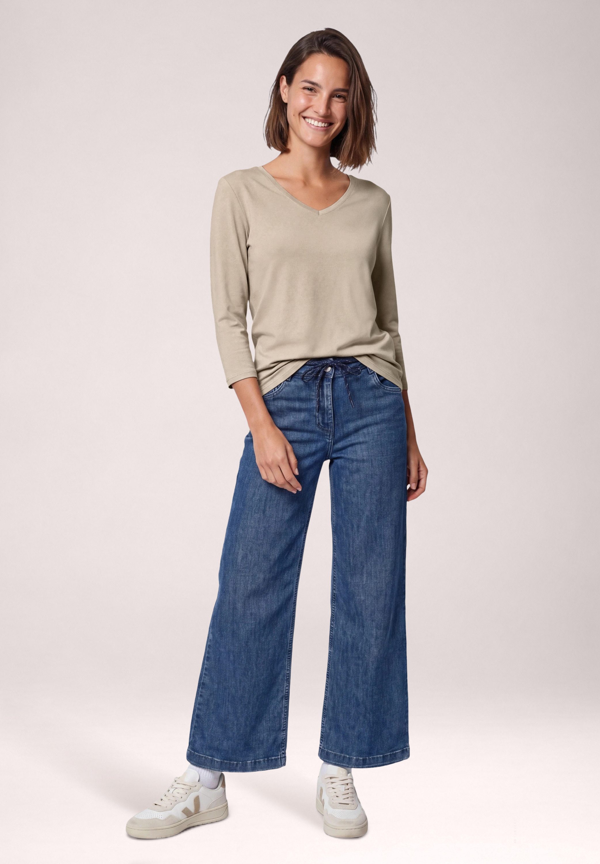 CECIL V-Shirt aus reiner Baumwolle – Bild 3 von 5