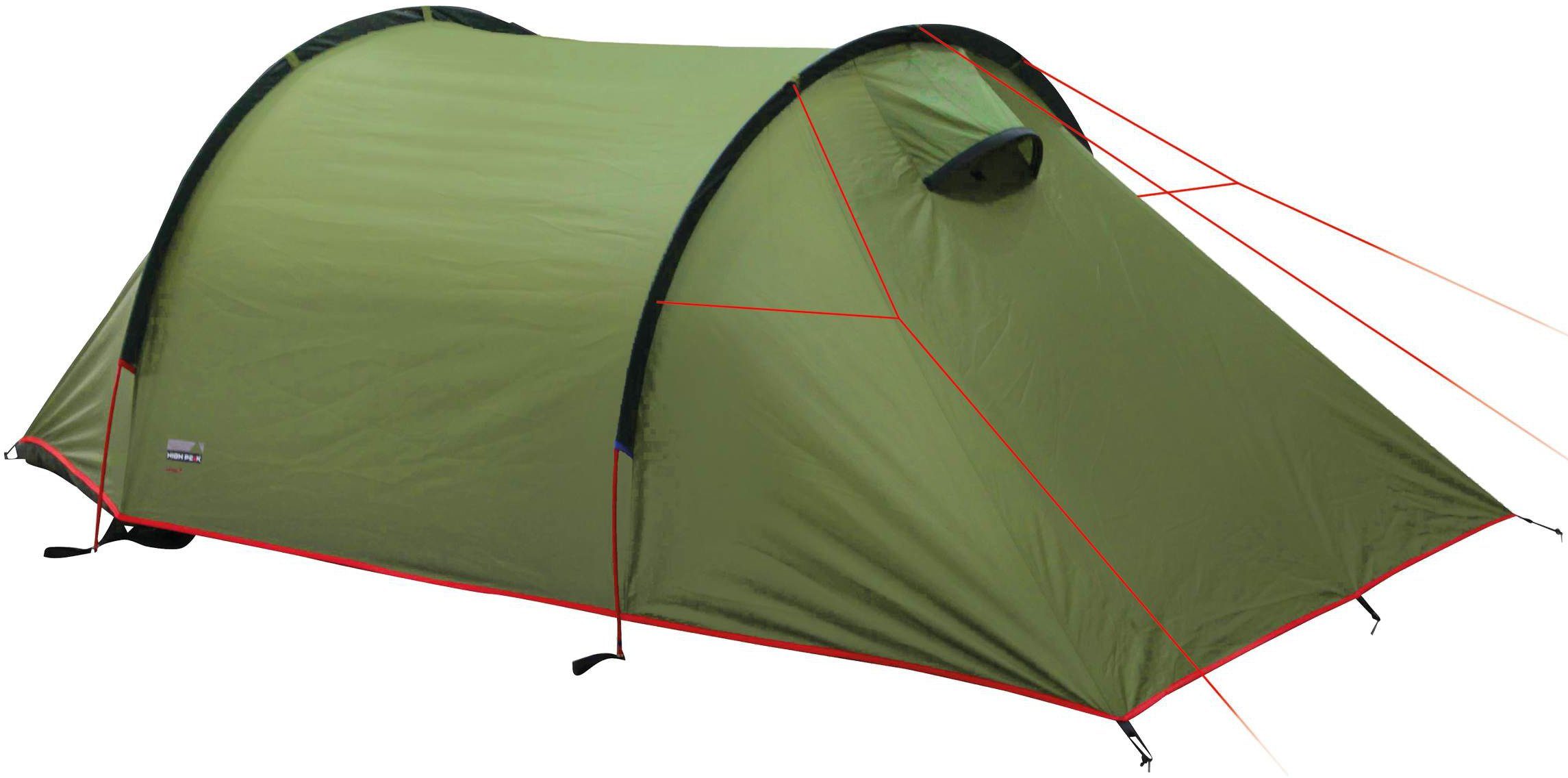 High Peak Tunnelzelt Kite 3 LW, Personen: 3
