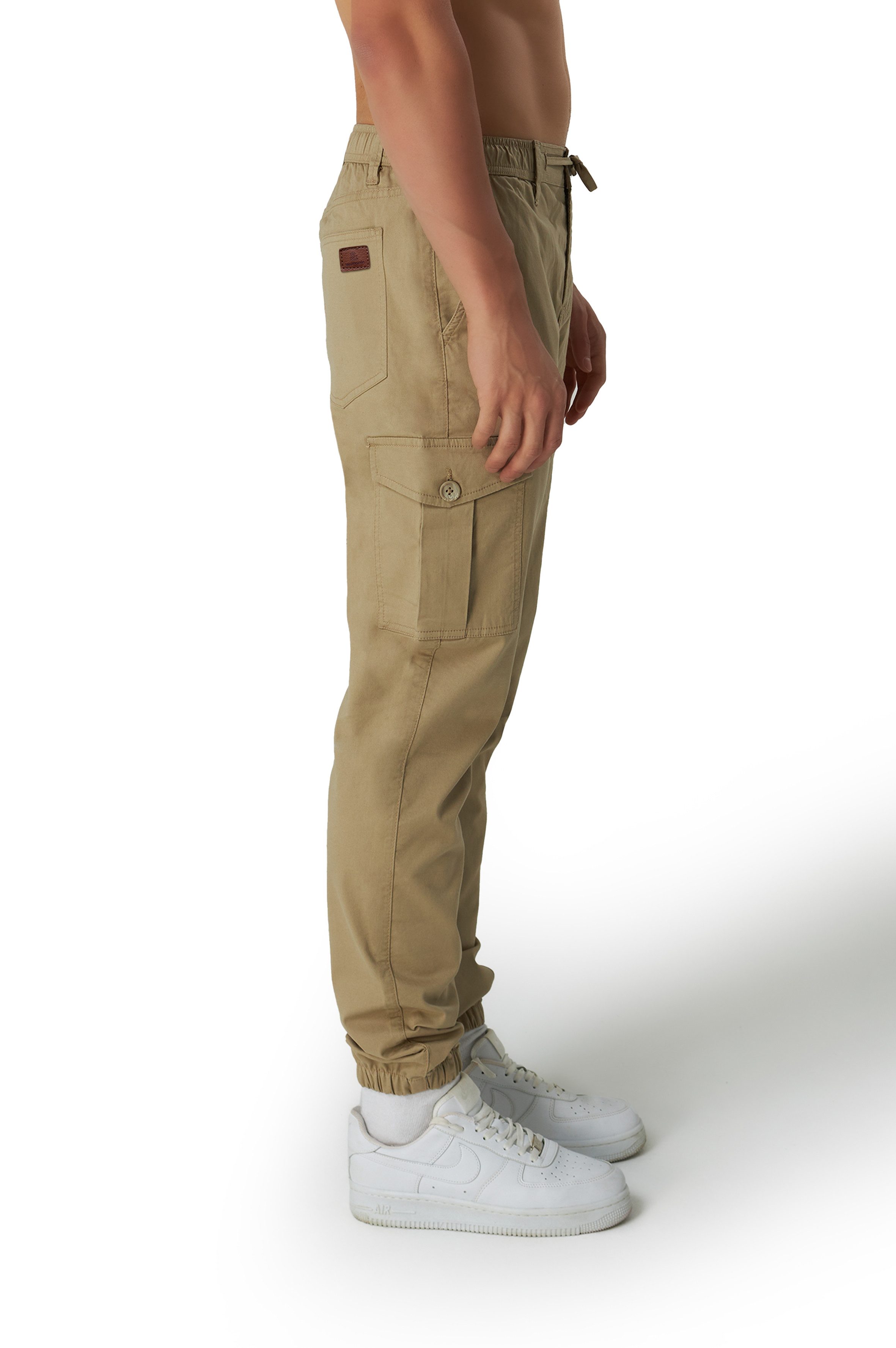 Smith & Solo Cargohose Herren, Hose Lang Chino mit Kordelzug