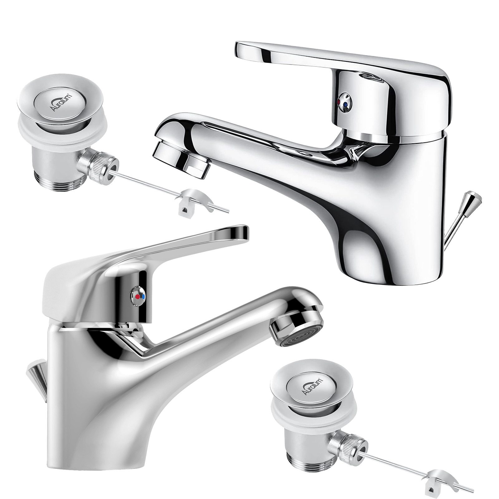 Auralum Max Waschtischarmatur 2x Badarmatur Wasserhahn günstig online kaufen