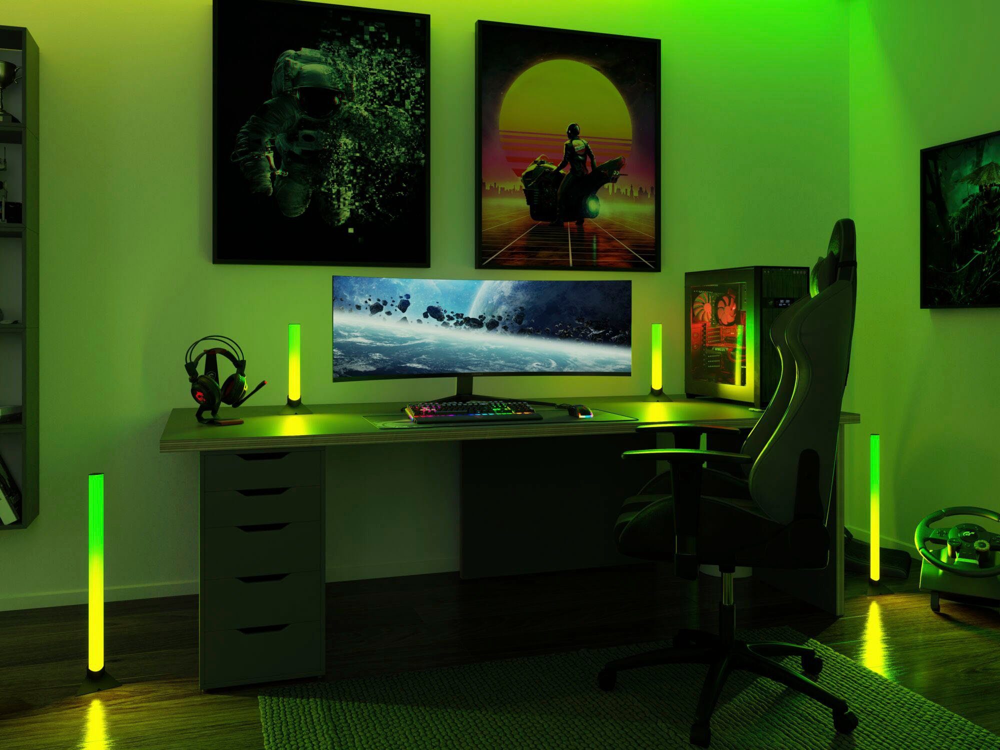 Paulmann LED-Streifen EntertainLED Rainbow Dynamic 2x48lm, 30x30mm Lightbar 2-flammig RGB 2x1W