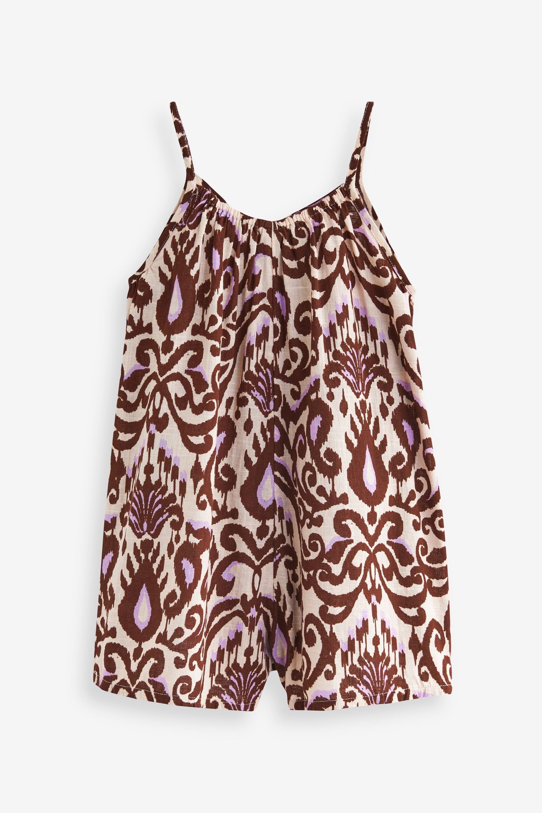 Next Brown/Purple (1-tlg) Playsuit Print Overall