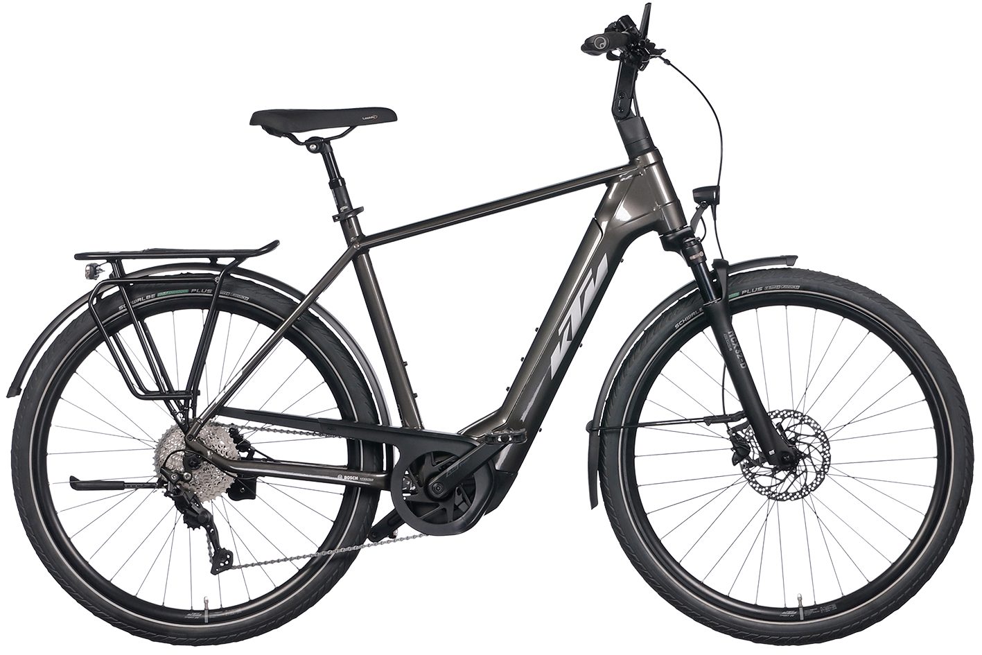 KTM E-Bike KTM Macina Style 740 750 Wh Herren grau 2025, 10 Gang Shimano Deore M4120-10 SGS shadow, Kettenschaltung, Bosch Performance Line CX smart System, 750 Wh