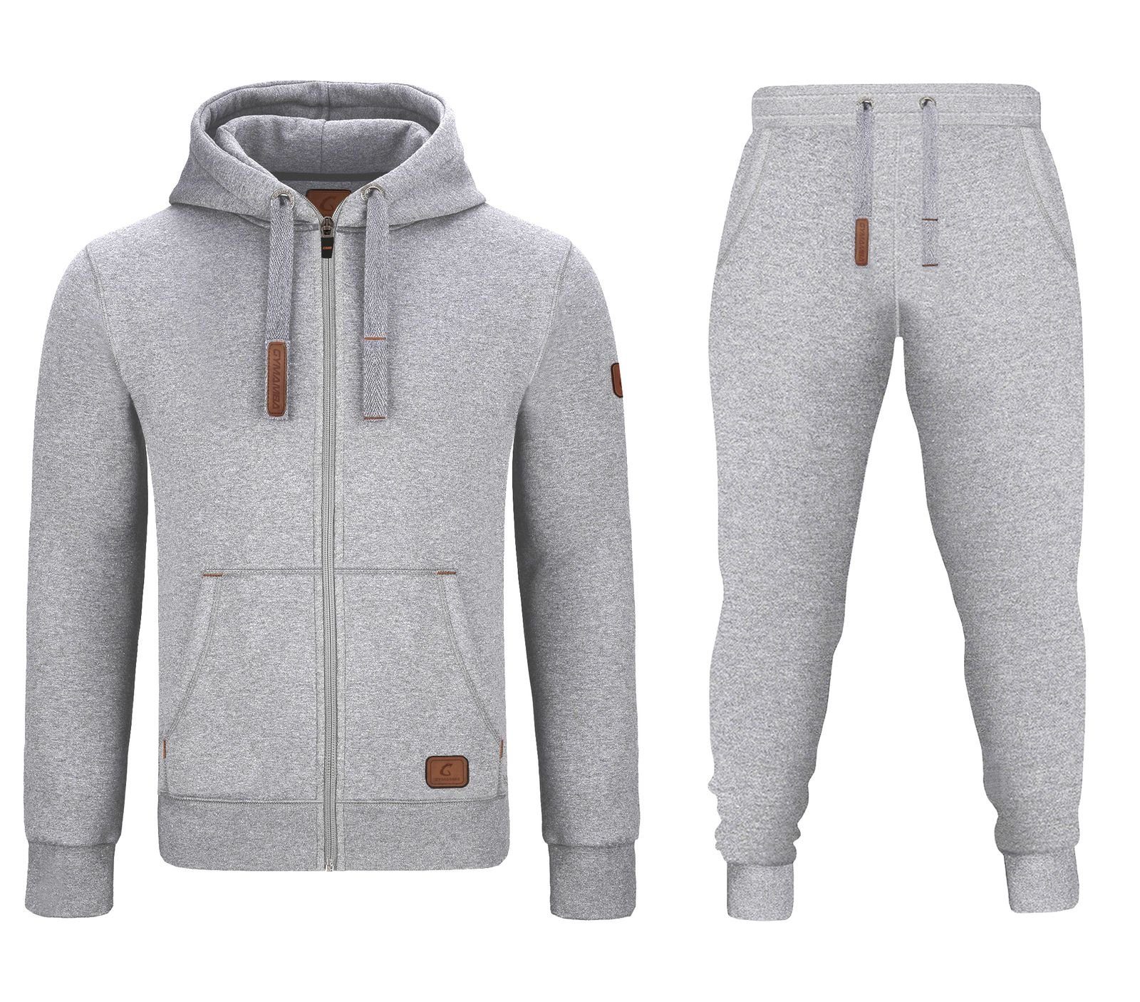 GYMAMBA Jogginganzug Herren leather hellgrau (2-tlg), günstig online kaufen