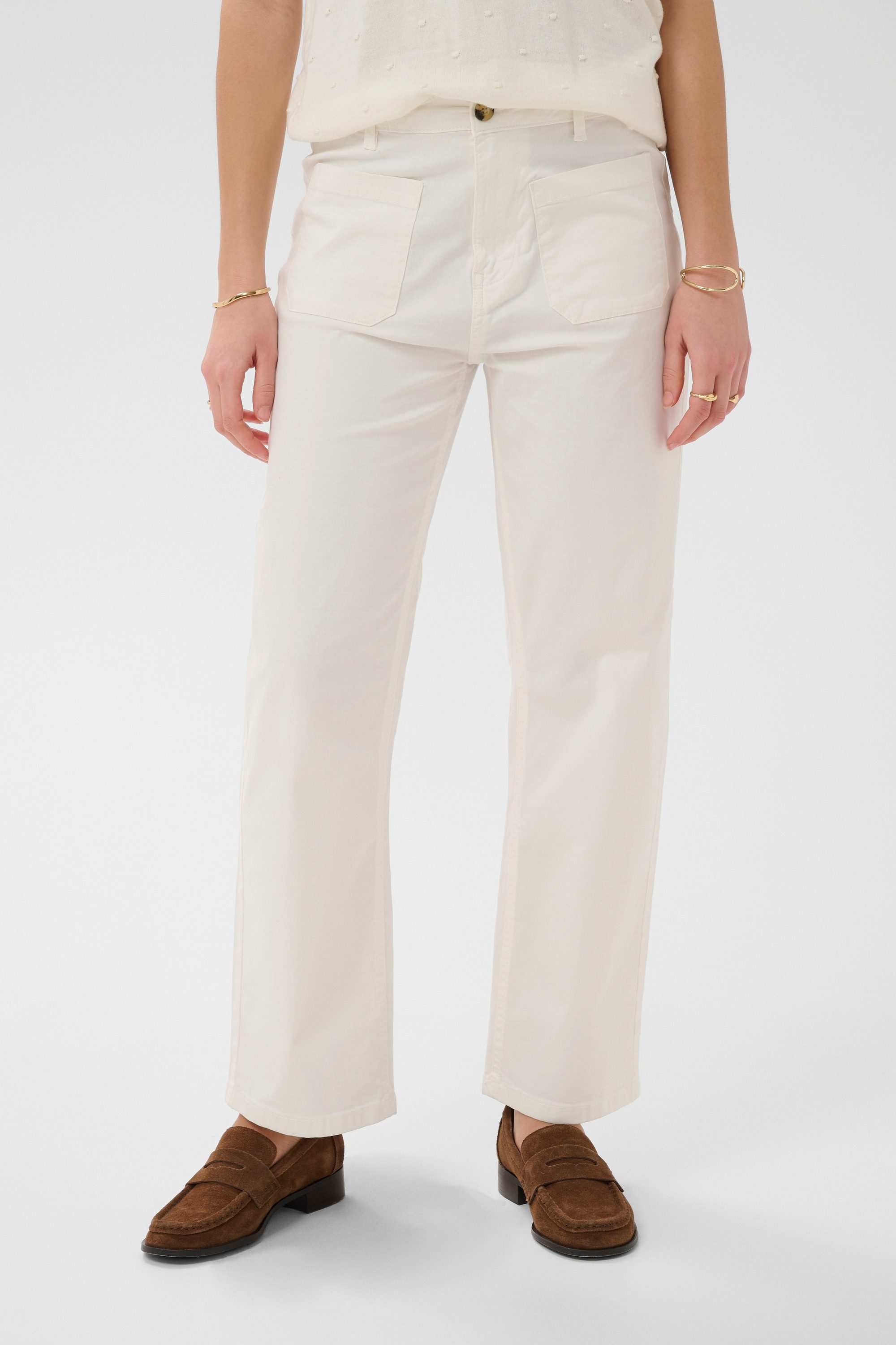 Cream Stoffhose Casual Hose CRBerta