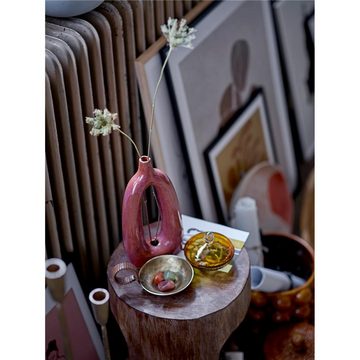 Bloomingville Aufbewahrungsschüssel Danni Schale mit Deckel Gelb, Glas Vorratsdose Behälter Gefäß Dose dänisches Design