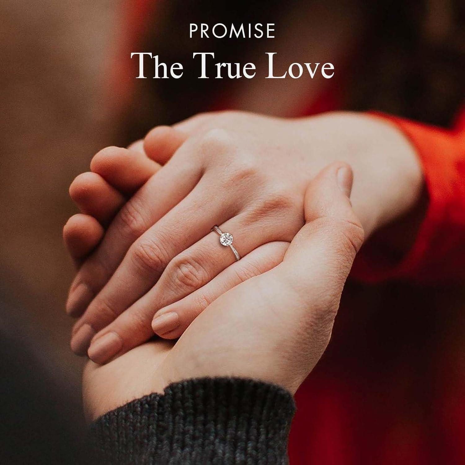 LuxusKollektion Verlobungsring Verlobungsring Damen Moissanite 1,0 Karat Diamant 925 Silber Weißgold