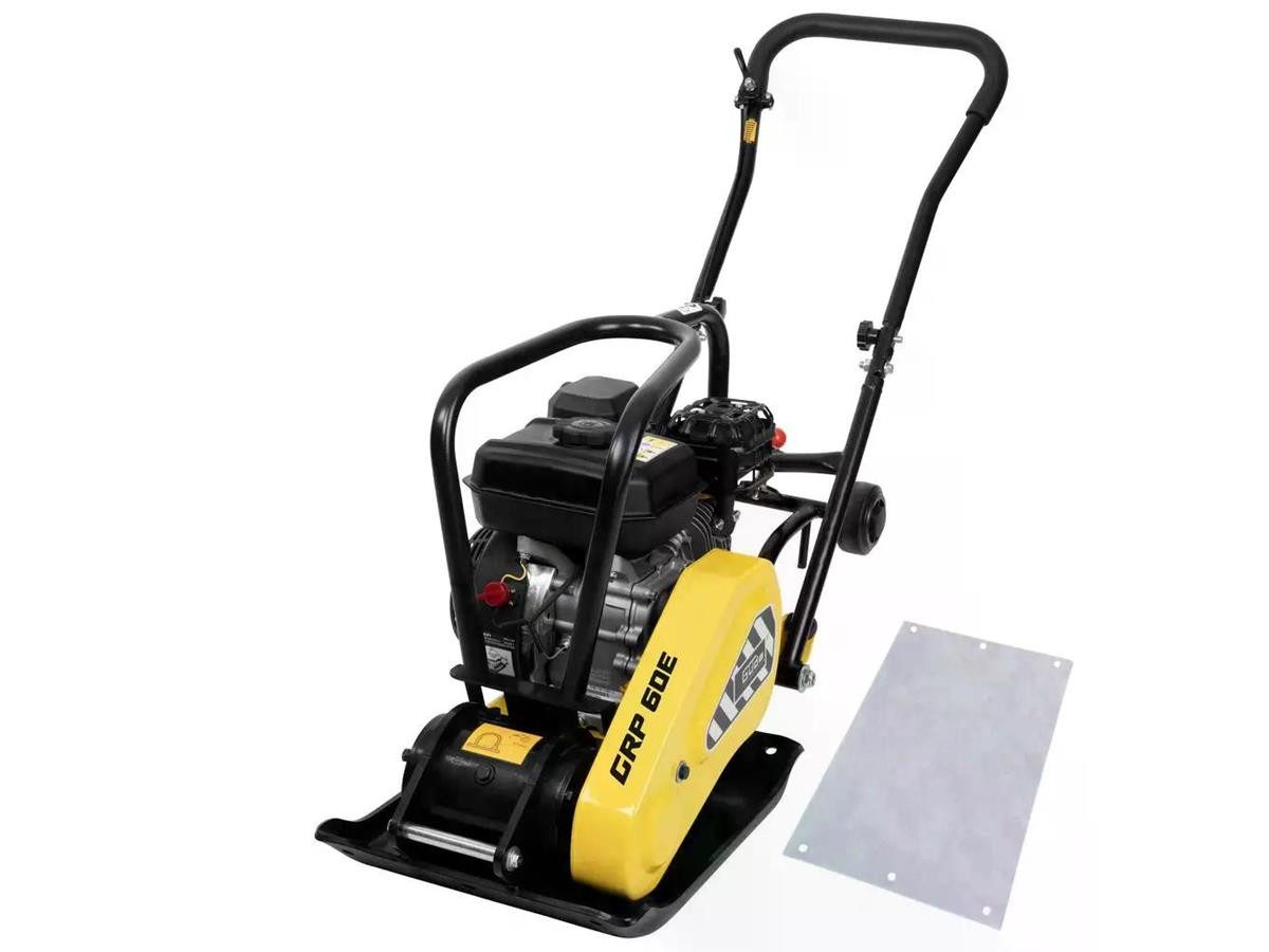 Güde Rüttelplatte GRP 60E, max. 5000 vpm, (LxB) 47x36 cm, 5,5PS, 12kN, Fahrwerk