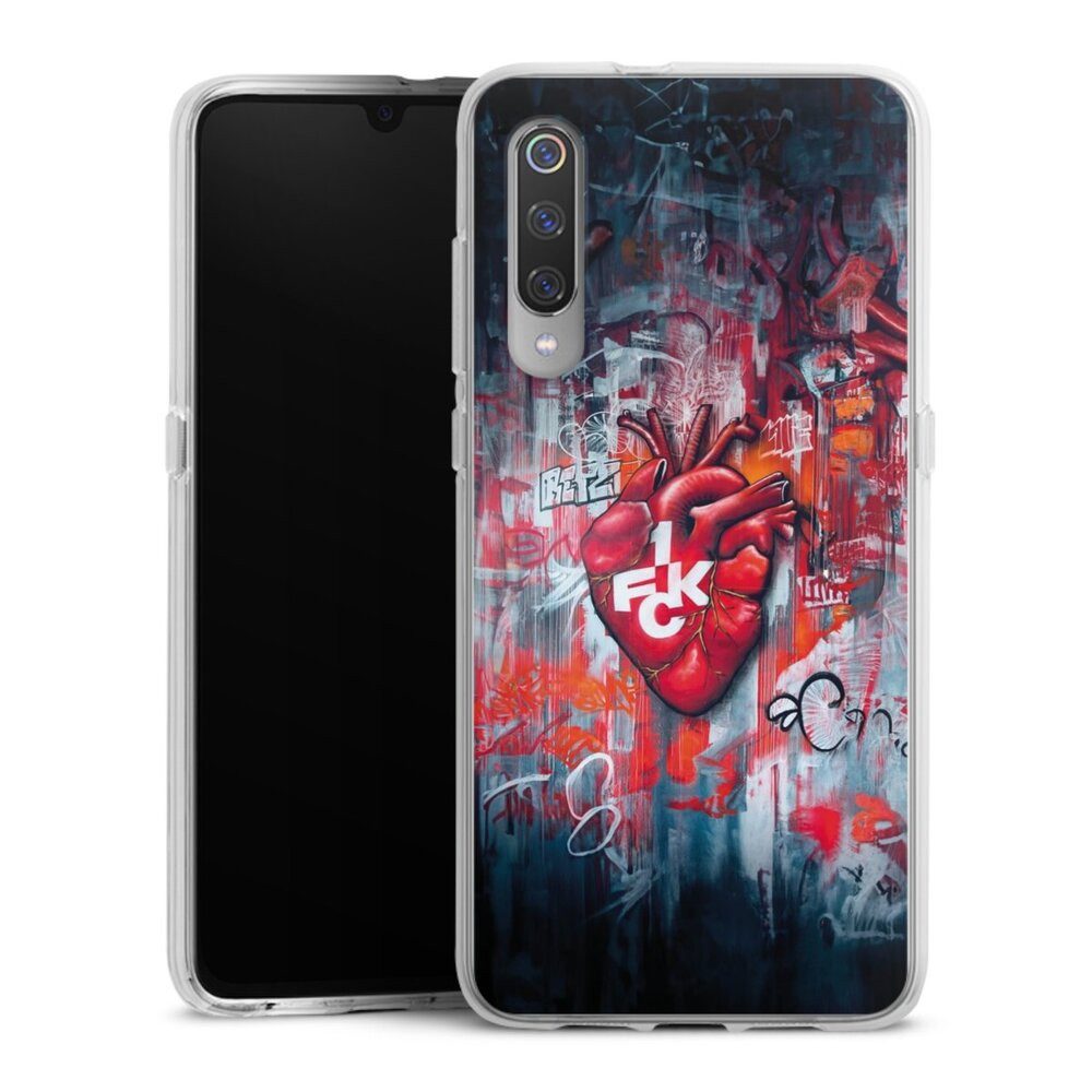 DeinDesign Handyhülle 1. FCK Herz 1. FC Kaiserslautern 1.FCK Herz, Xiaomi Mi 9 Silikon Hülle Bumper Case Handy Schutzhülle