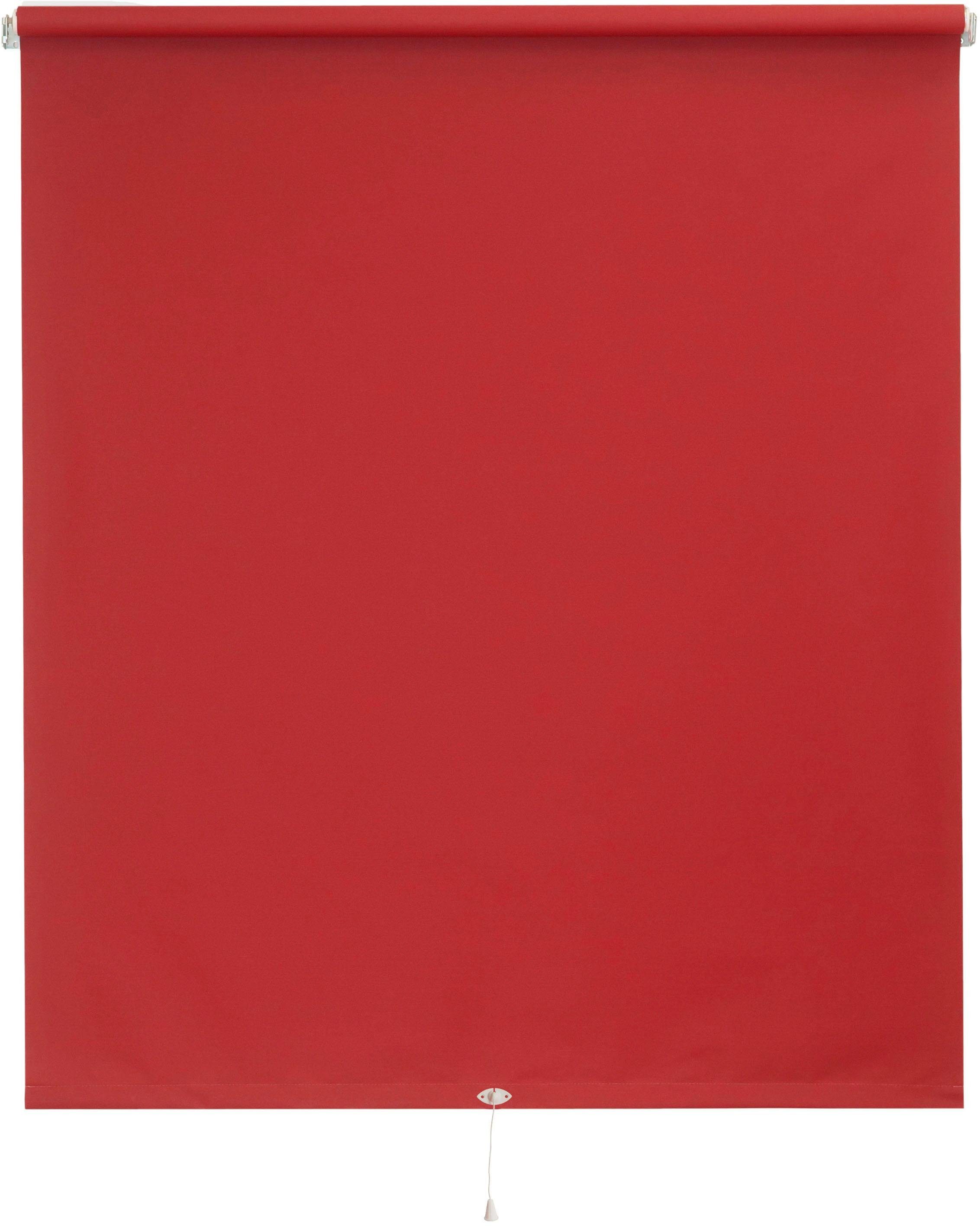 Springrollo Uni, sunlines, Lichtschutz, mit Bohren, verschraubt, 1 Stück rot