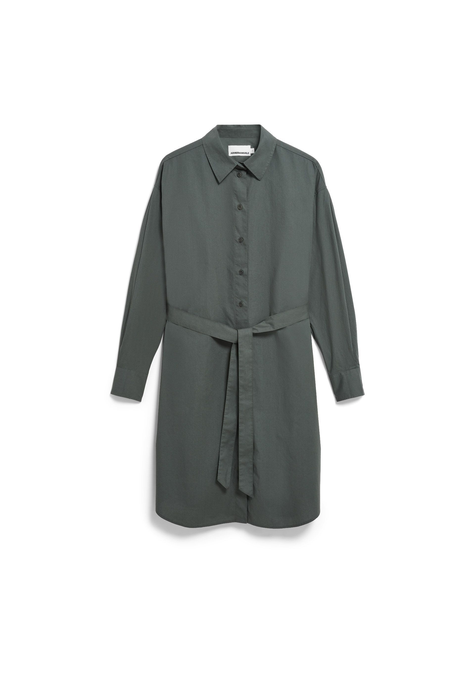 Jerseykleid BARREL SLEEVE POPLIN Webkleid aus Bio-Baumwolle