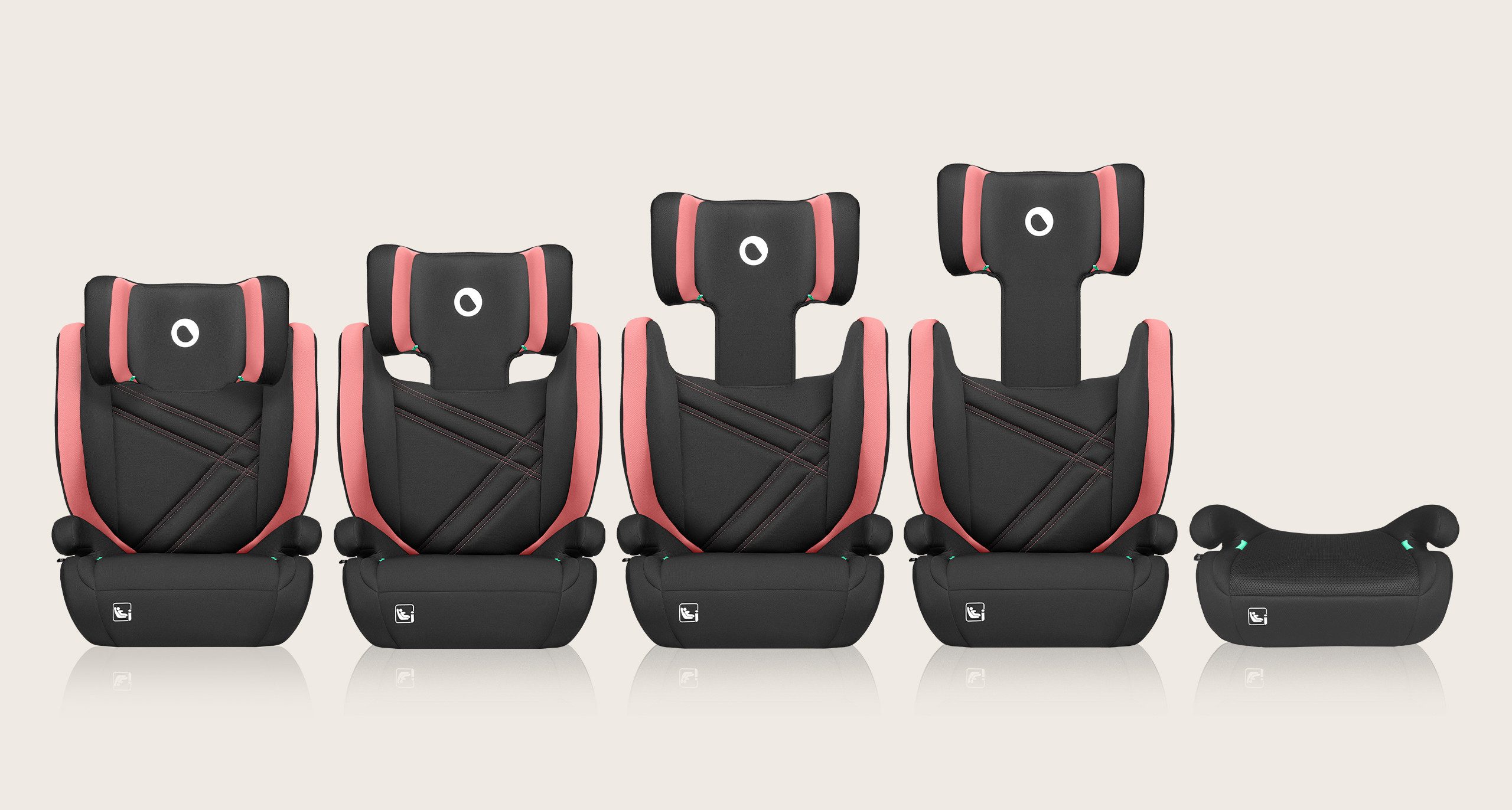 lionelo Autokindersitz HUGO I-SIZE, ab: ab 4 Jahre, bis: bis 12 Jahre, ab: 100,00 cm, bis: 150,00 cm, (Set), i-Size / ISOFIX oder Autogurte / 15-36kg