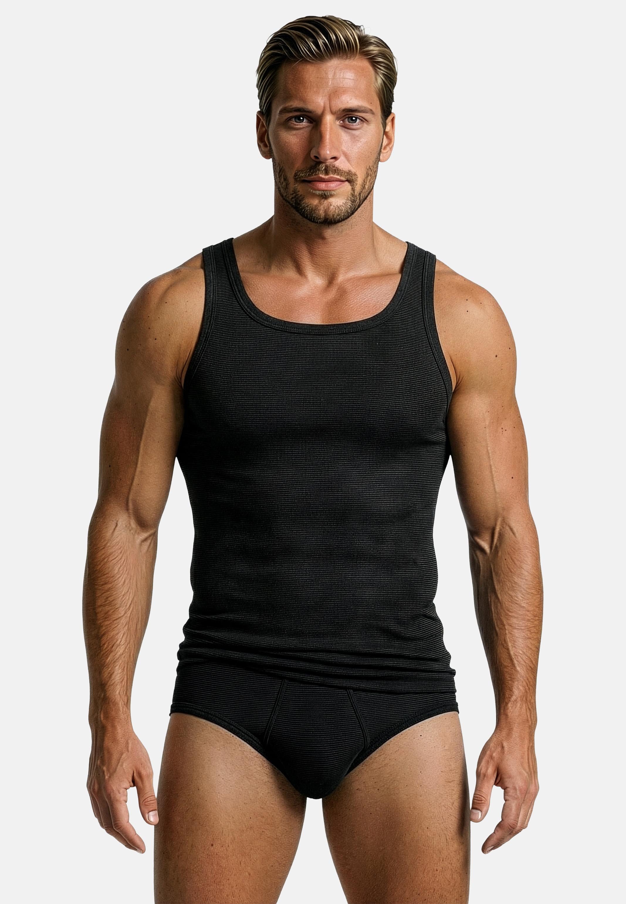 ESGE - Die Wäsche-Macher Unterhemd 5er Pack - Feinripp Jeans (Spar-Set, 5-St) Unterhemd / Tanktop - Baumwolle - Strapazierfähig