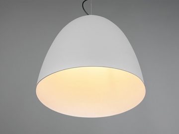 meineWunschleuchte LED Pendelleuchte, Dimmfunktion, LED wechselbar, warmweiß, Design-klassiker Lampe übern Esstisch Kücheninsel hängend Grau, Ø 40cm