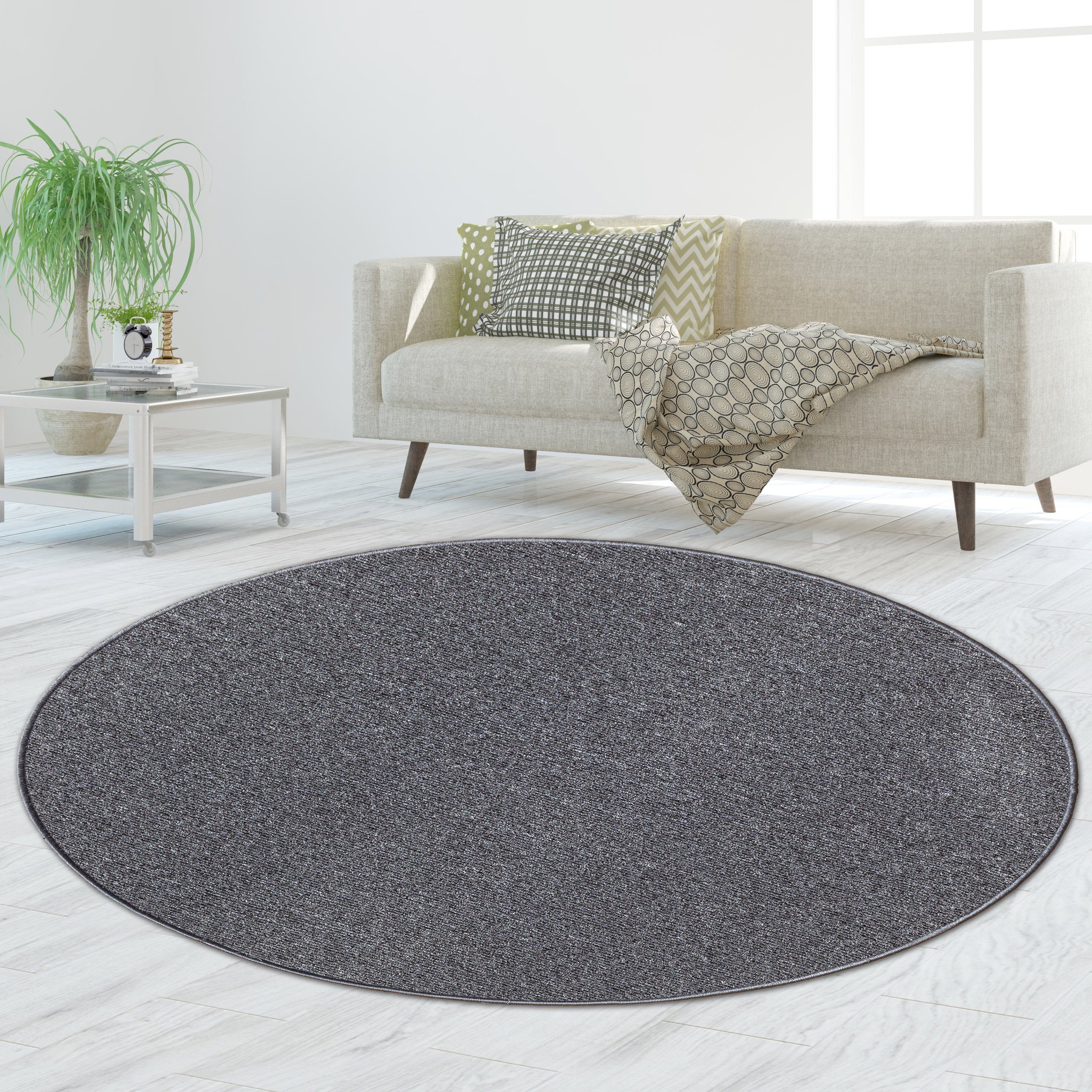 TeppichHome24 Teppich Teppich mit einfarbigen Design günstig online kaufen