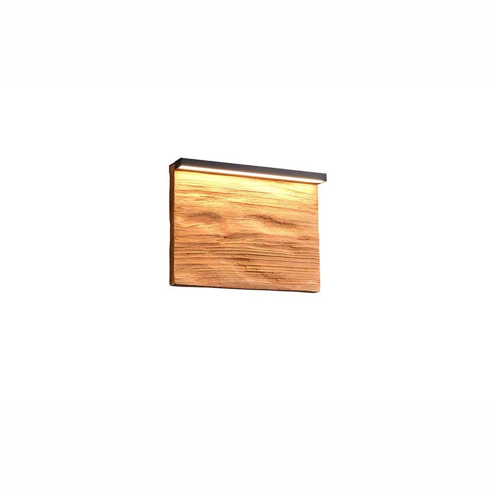 TRIO Leuchten LED Wandleuchte, LED-Leuchtmittel fest verbaut, Warmweiß, Wandleuchte Flurlampe Wohnzimmerleuchte Switch-Dimmer LED Holzlampe