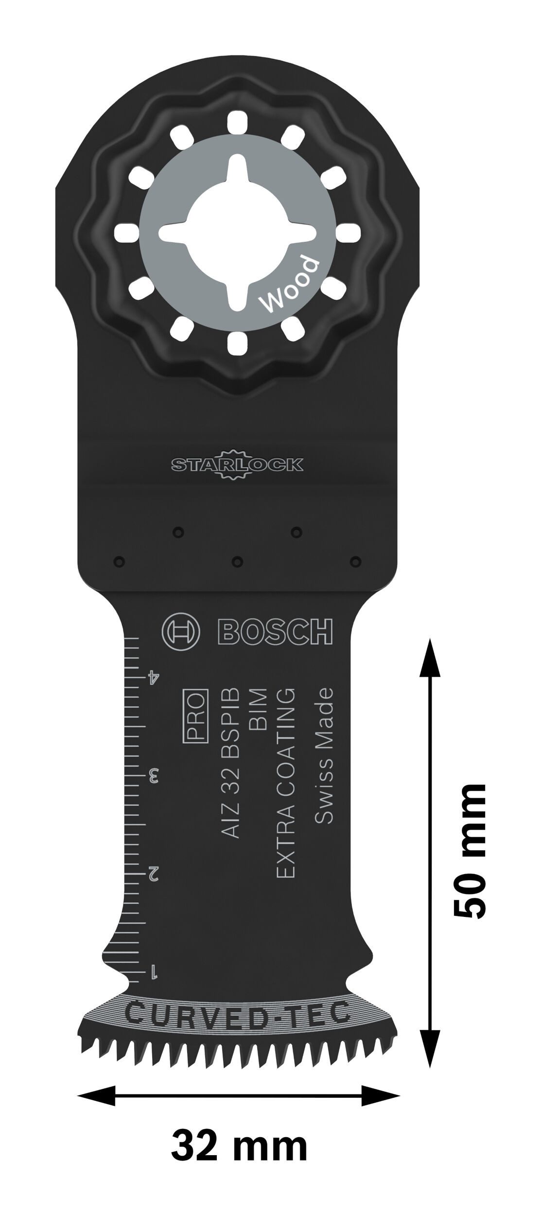 BOSCH Tauchsägeblatt Pro AIZ 32 BSPIB (5 Stück), Für Multifunktionswerkzeuge, 32 x 50 mm - 5er-Pack