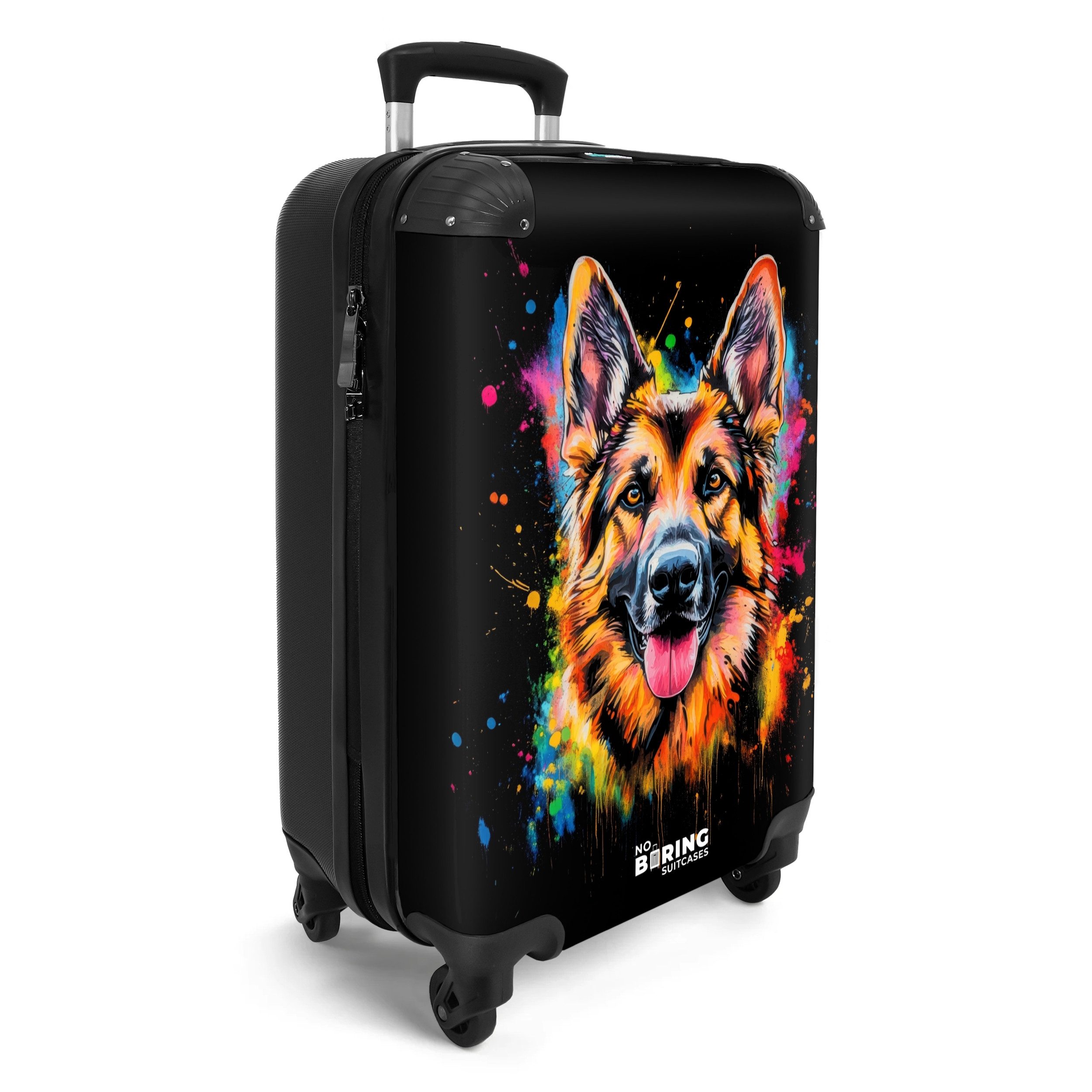 NoBoringSuitcases.com© Hartschalen-Trolley Deutscher Schäferhund mit Graffi günstig online kaufen