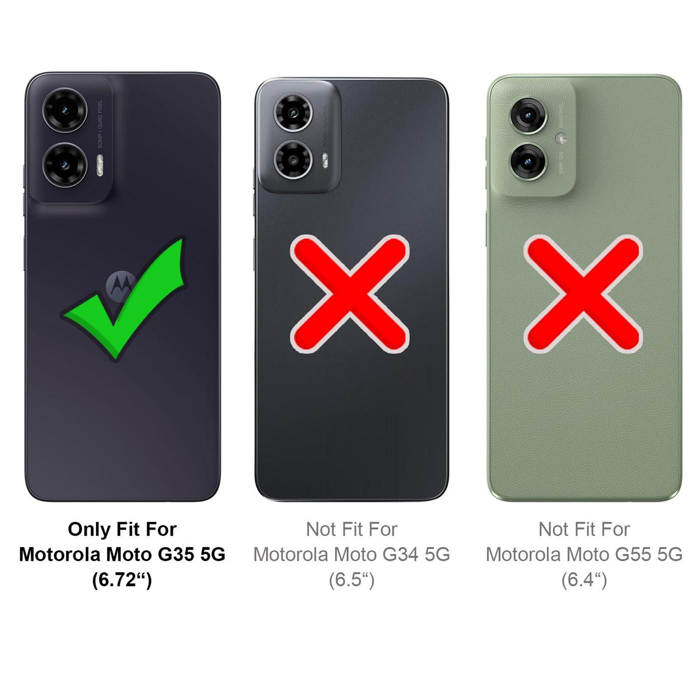 CoolGadget Handyhülle Defender Series Handy Hülle für Motorola Moto G35 5G 6,72 Zoll, Magsafe TPU Schlicht Robust Schutzhülle für Moto G35 5G Hülle