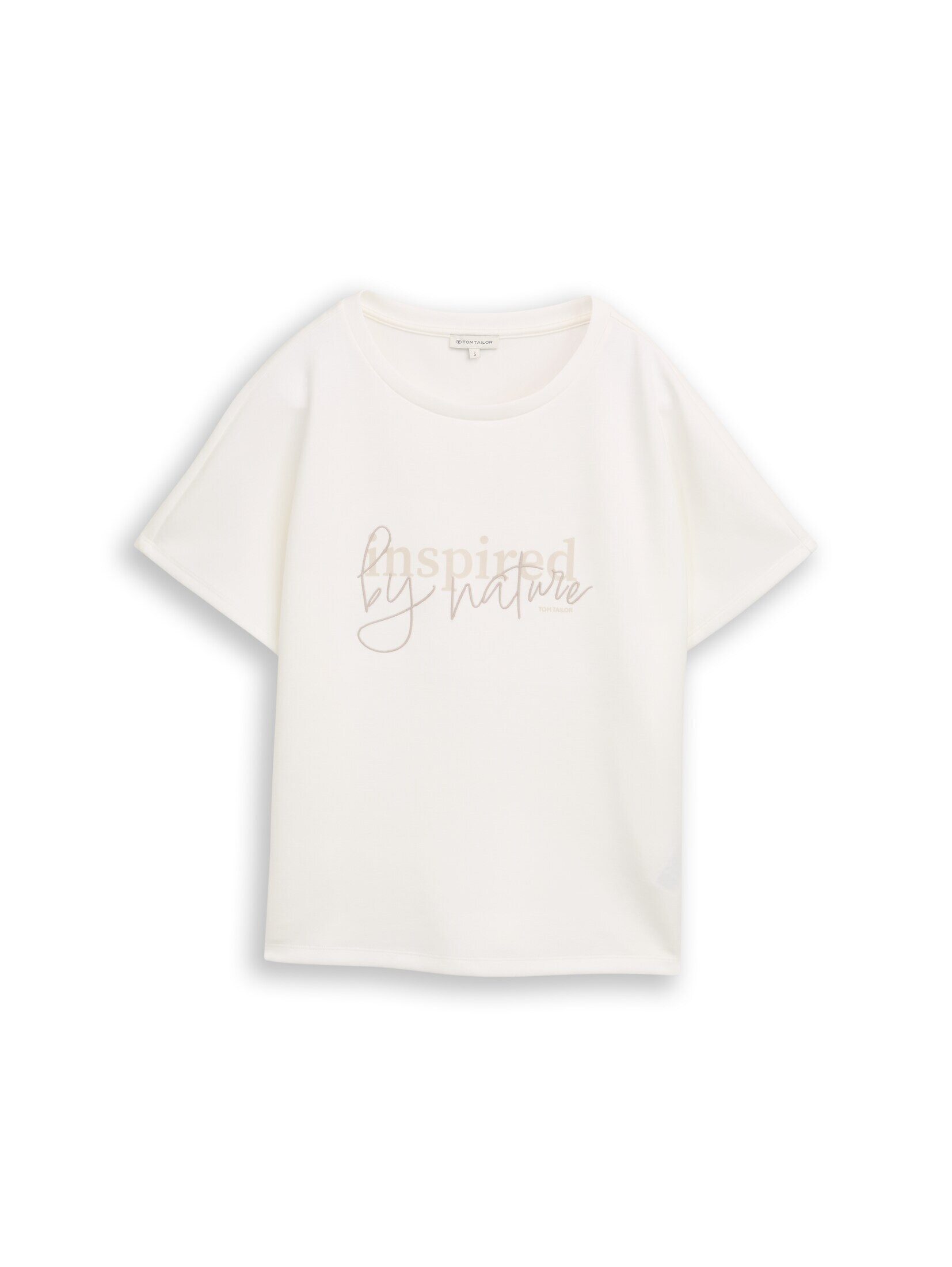 TOM TAILOR T-Shirt T-Shirt Loose Fit Scuba T-Shirt mit Print günstig online kaufen