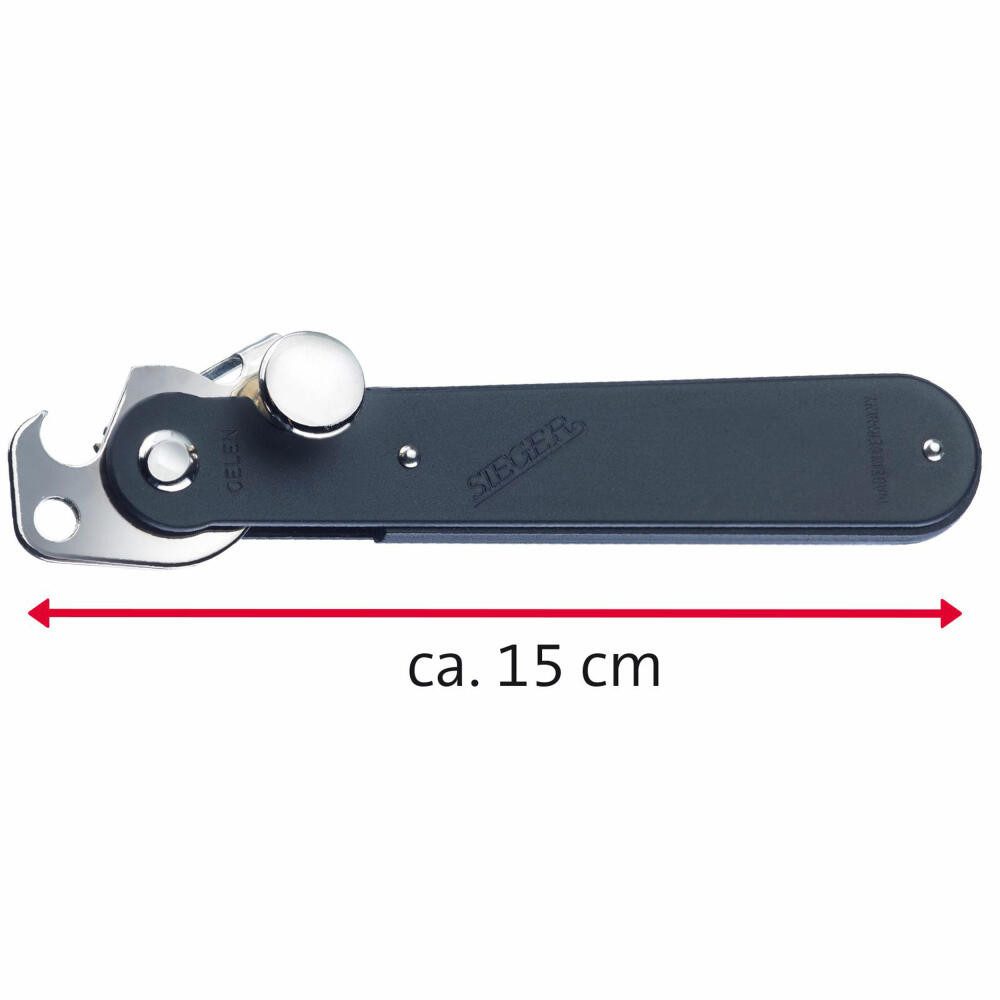 WESTMARK Dosenöffner mit Kapselheber, Länge: 14,9 cm, Stahl, Original Sieger, Hebeldosenöff