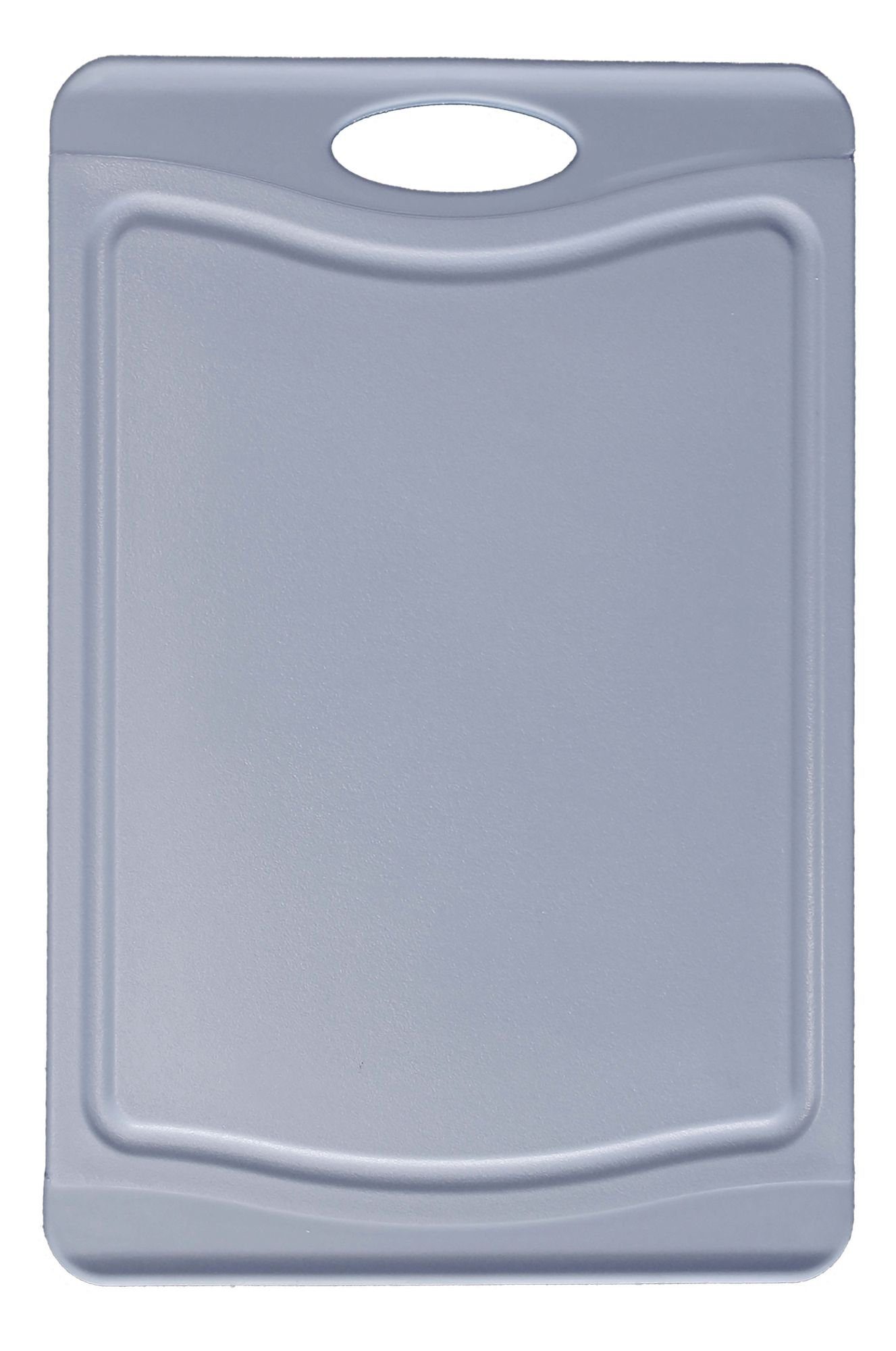 Pastell-blau messerschonend (1-St), beidseitig mit Steuber Saftrinne, verwendbar, Schneidebrett, Kunststoff,