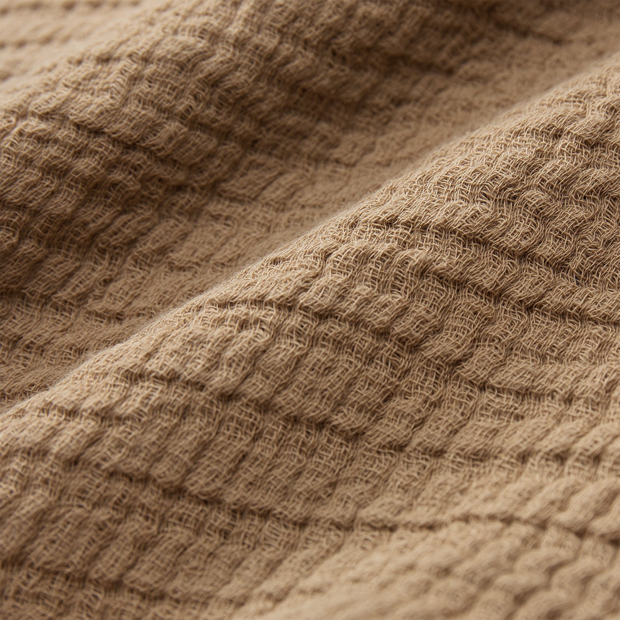Bio-Baumwolle, gefärbt Musselindecke Wohndecke Sand Urbanara, natürlich aus Sierra, Musselindecke Earth