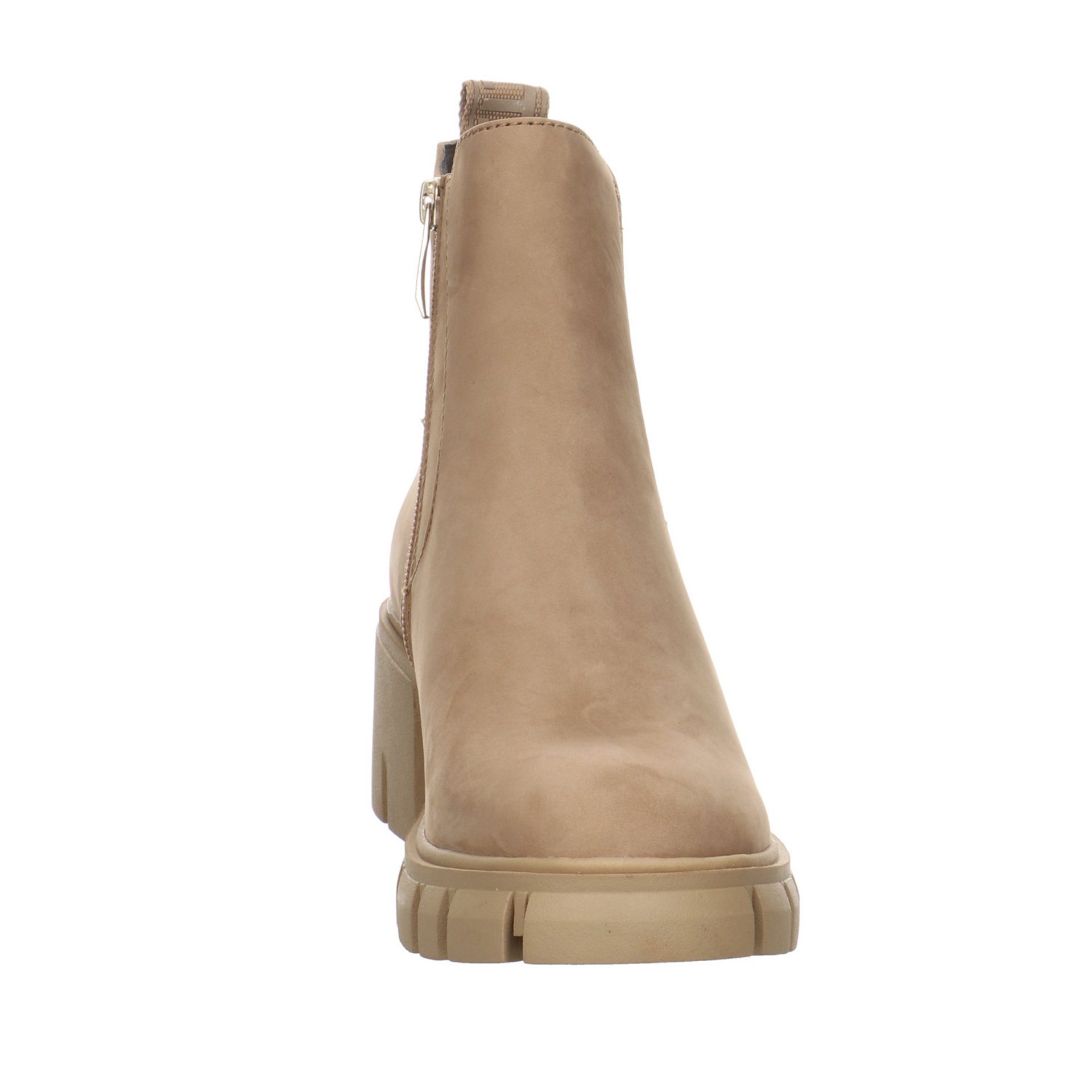 Boots Chelsea Leder-/Textilkombination Stiefelette Stiefeletten Beige (21203969) Tamaris Damen Schuhe