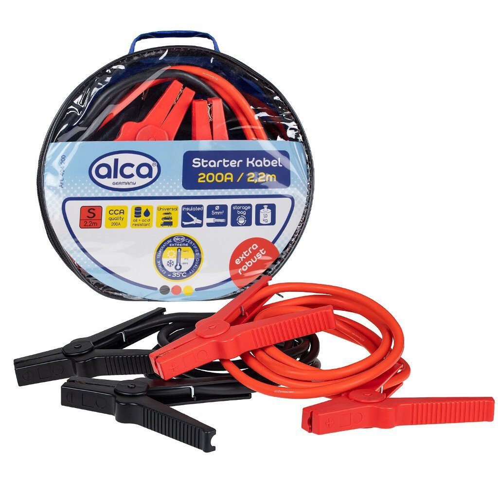 A Kabel Starthilfekabel m Starter 2,2 Starthilfekabel CCA-Qualität 200 alca