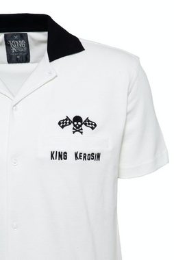 KingKerosin Kurzarmhemd im Bowling Style mit Kontrastkragen