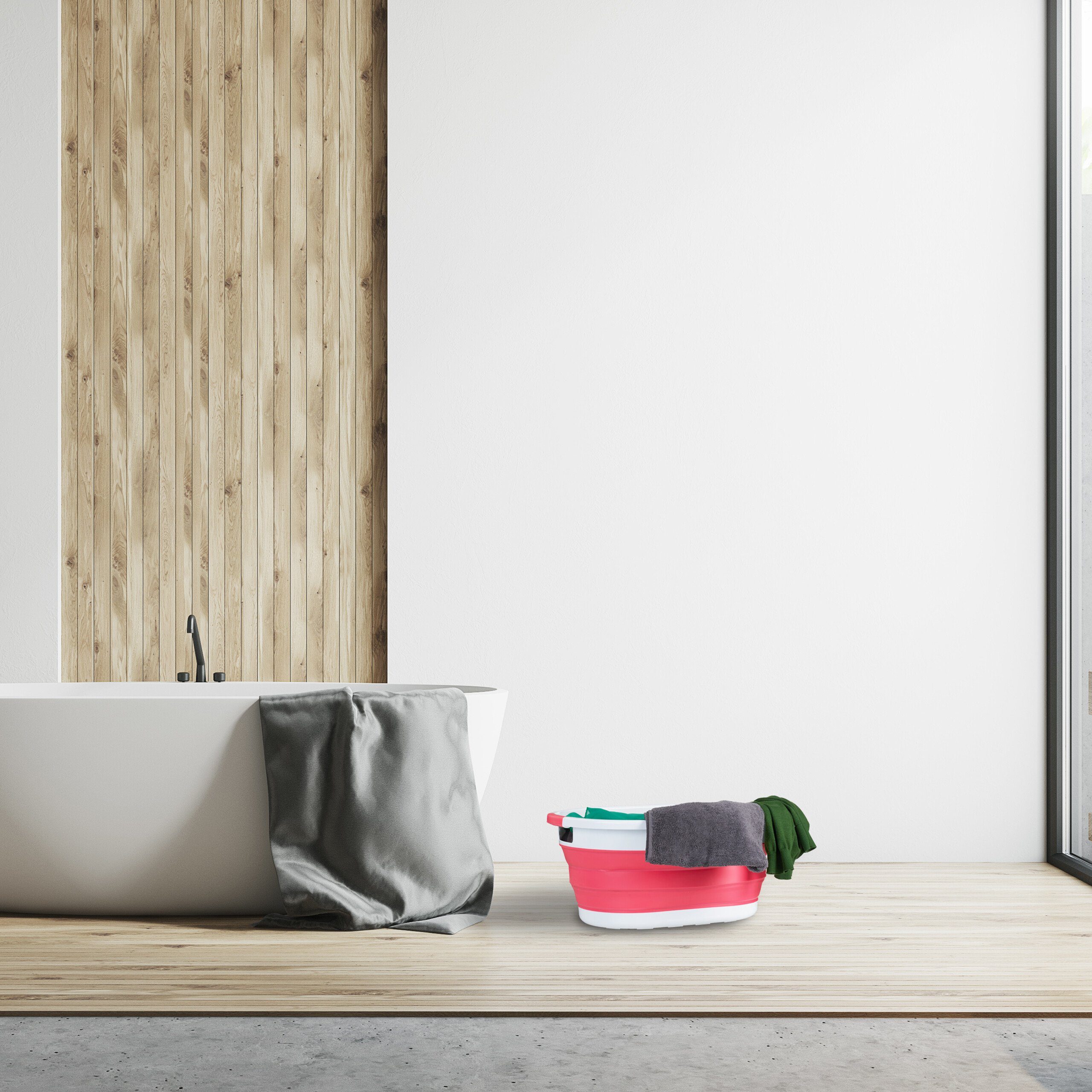 relaxdays Wäschekorb Faltbarer Wäschekorb 24 Liter, günstig online kaufen