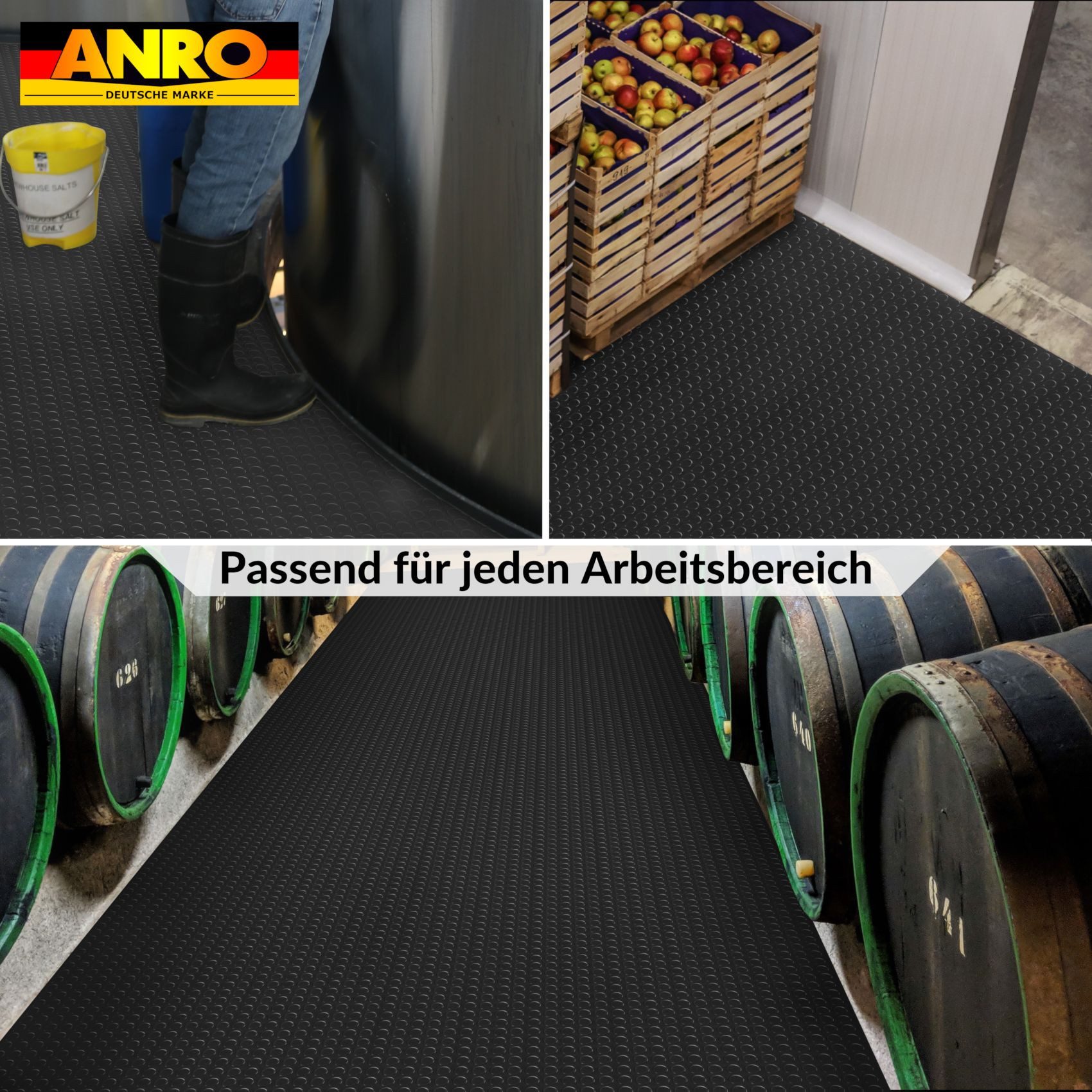 ANRO Vinylboden IMOS 1mm 140cm Breit wasserabweisend für Garage/Keller PVC-Bodenbelag, Feuchtigkeitsbarriere, feine Optik, langlebig, Einzelstück, eine Rolle Bo – Bild 4 von 4