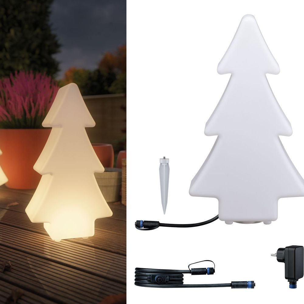 Paulmann Tischleuchte LED Baum Set Plug&Shine in Weiß, LED