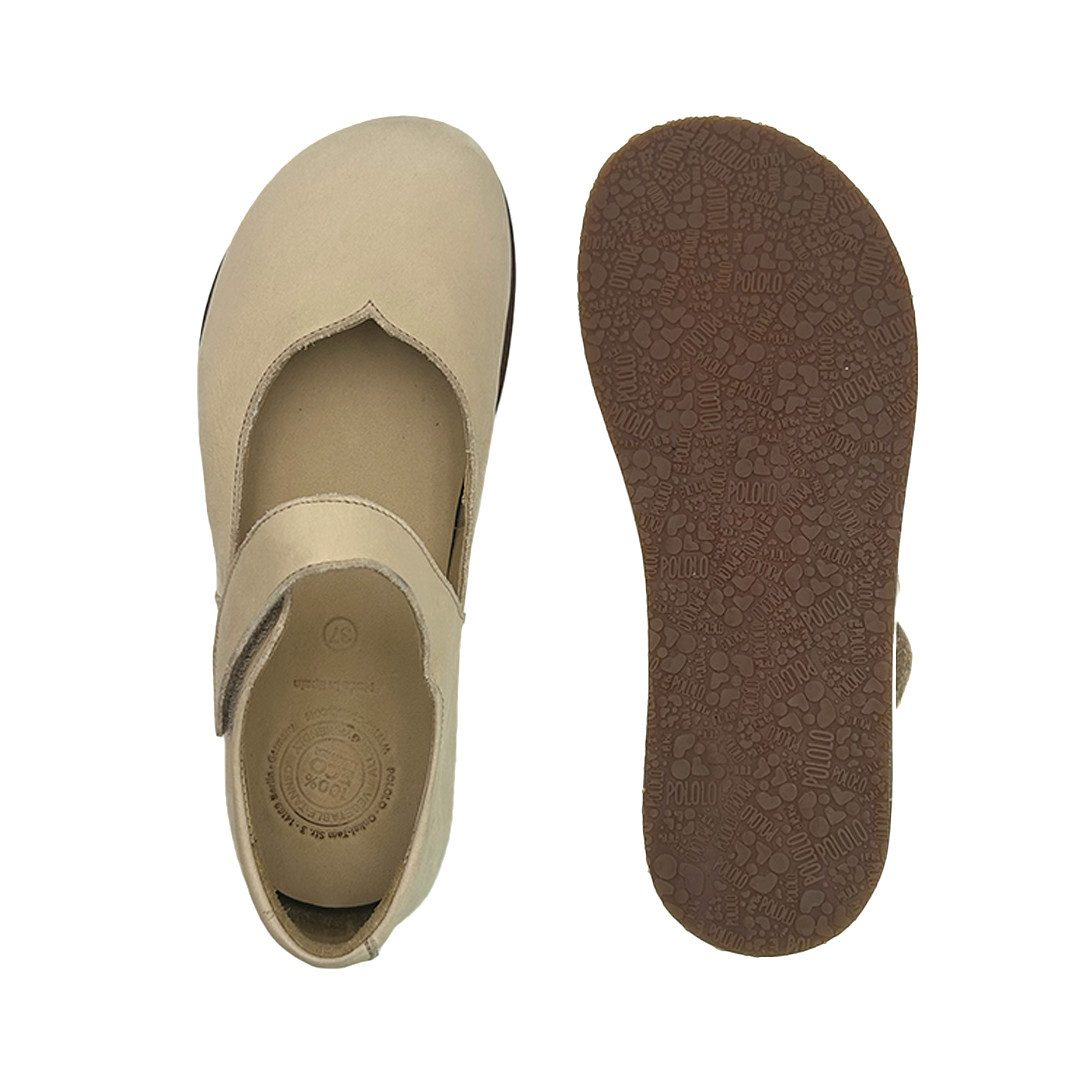 POLOLO Alma & Alina, bequemer Damen Barfußschuh aus pflanzlich gegerbtem Leder