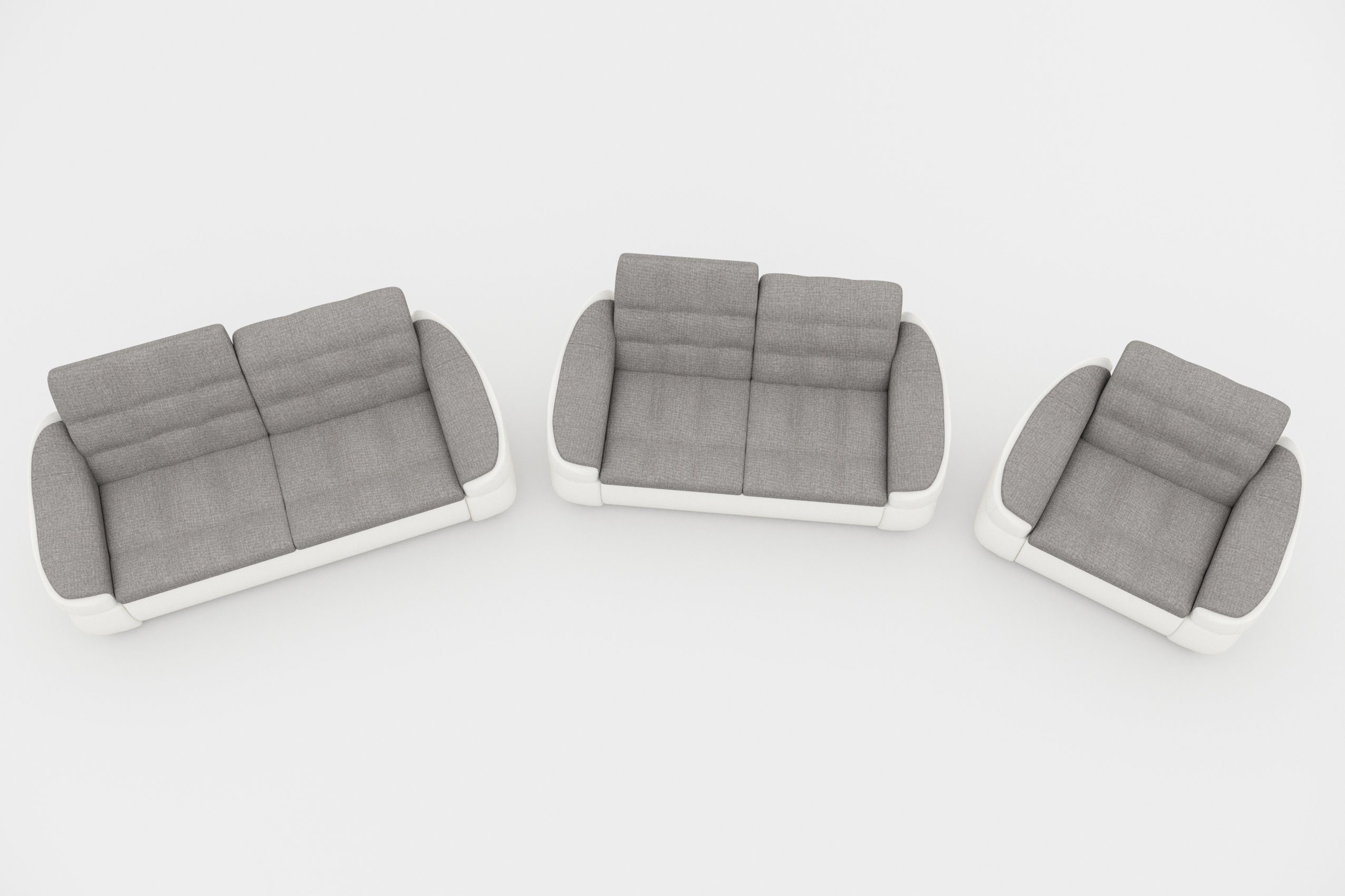 made Modern in Stylefy Europa (Set (3-tlg), Sofa, bestehend 2,5-Sitzer Sofa Alisa, Polstergarnitur und aus Design, 2-Sitzer Sessel,