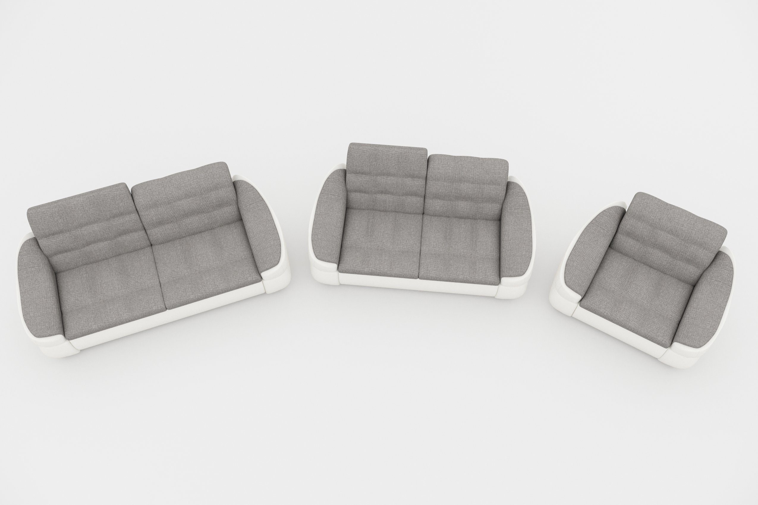 Stylefy Polstergarnitur aus 2,5-Sitzer in made Alisa, Design, 2-Sitzer (Set Sessel, und Europa Modern Sofa bestehend (3-tlg), Sofa