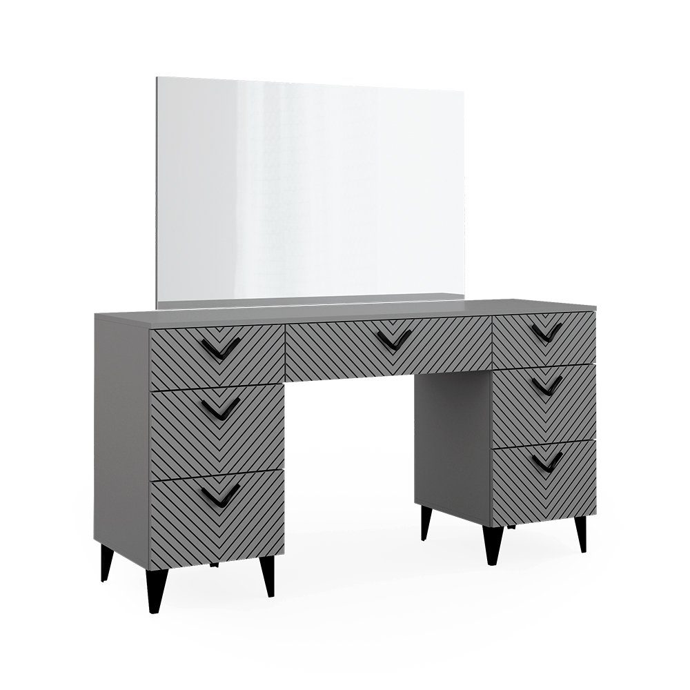 Vicco Schminktisch Anett, Grau, 150 cm günstig online kaufen